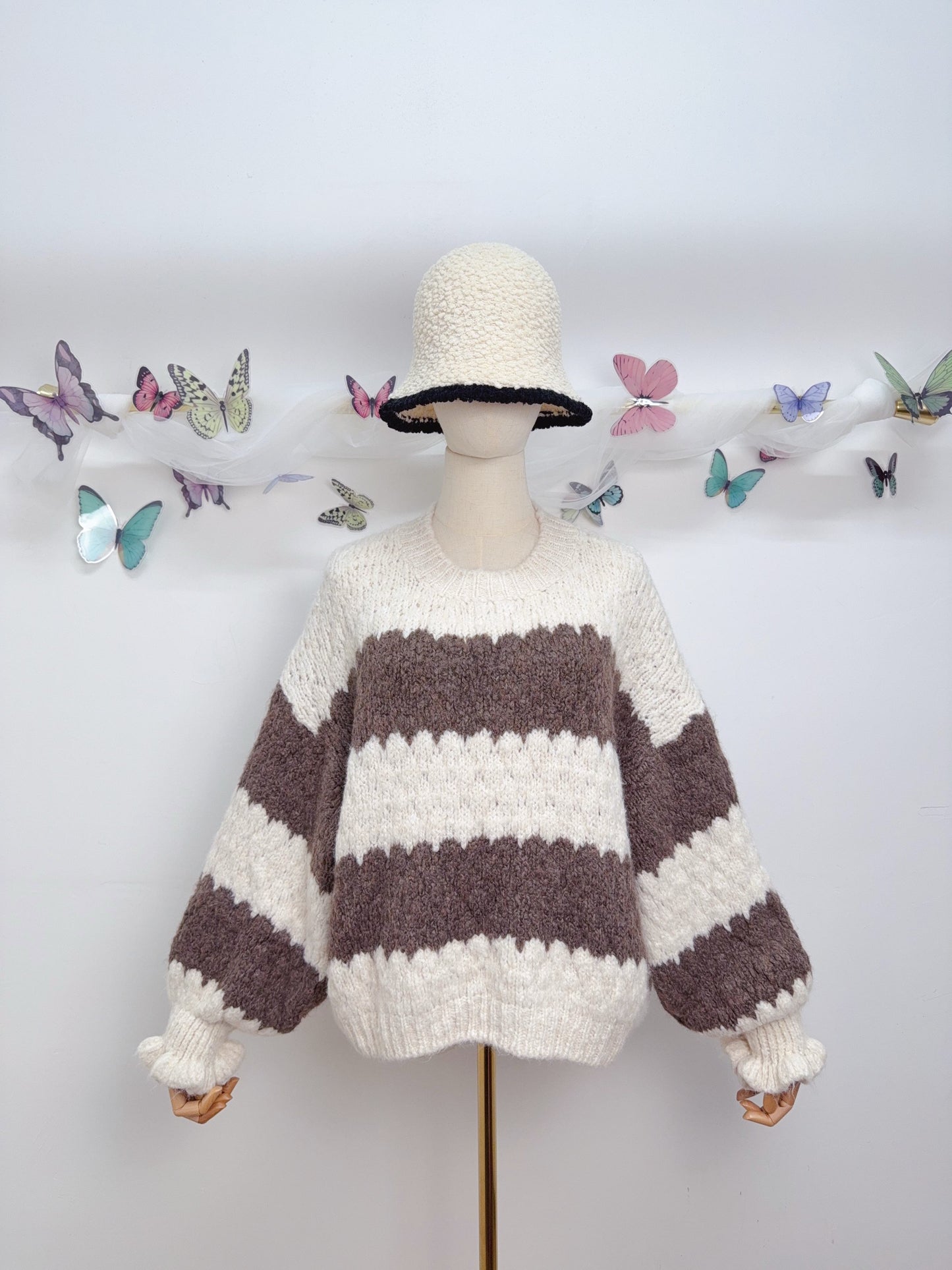 Strick Pullover Wellen