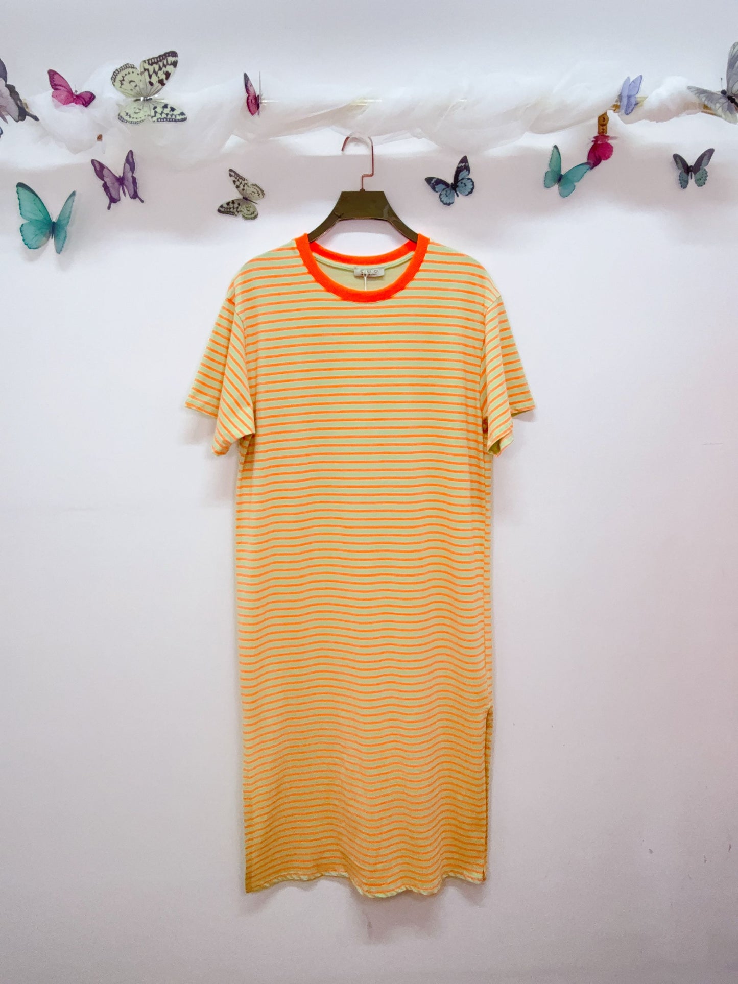 Kleid Sweat Gestreift