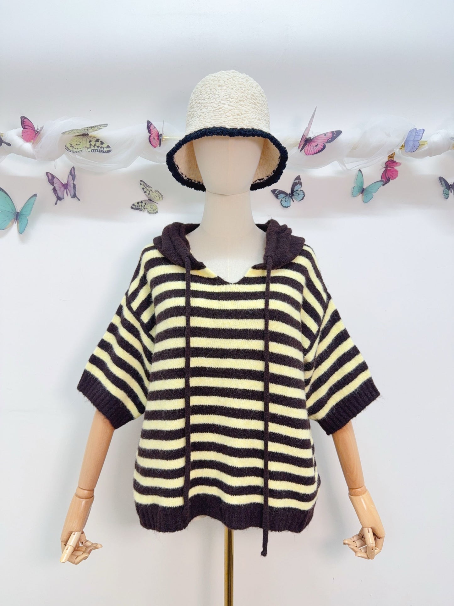 Strickpullover Kapuze