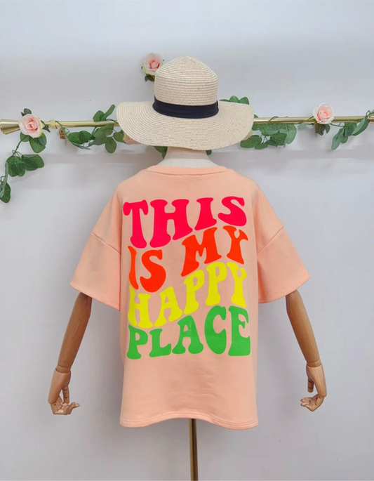 T-Shirt Happy Place Neon