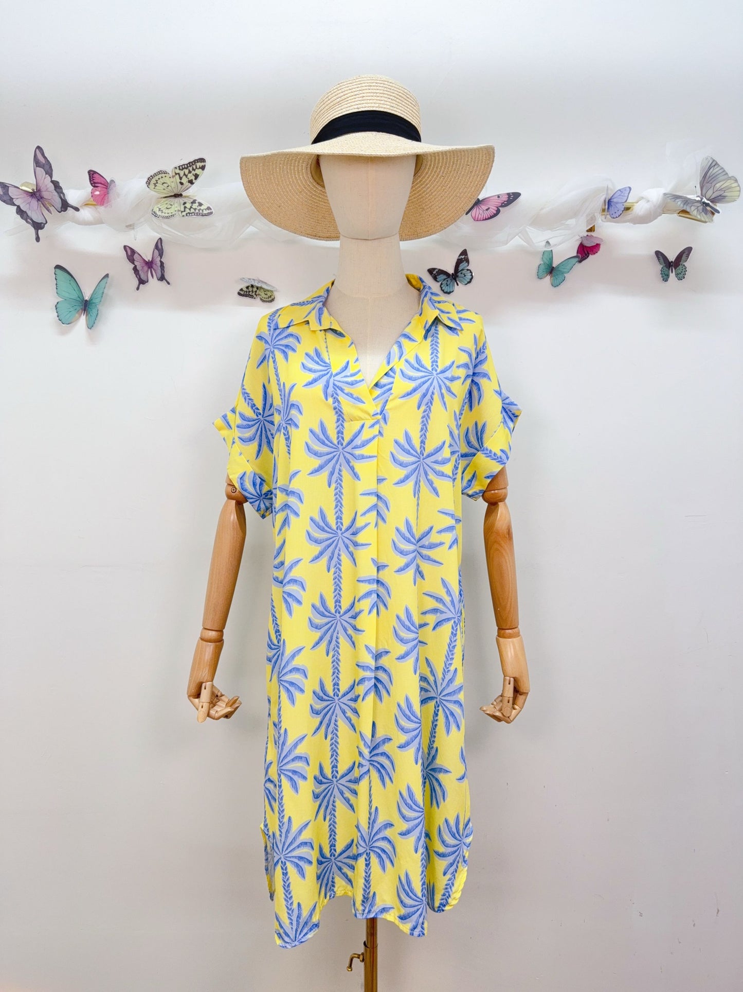 Kleid Palmen Viskose