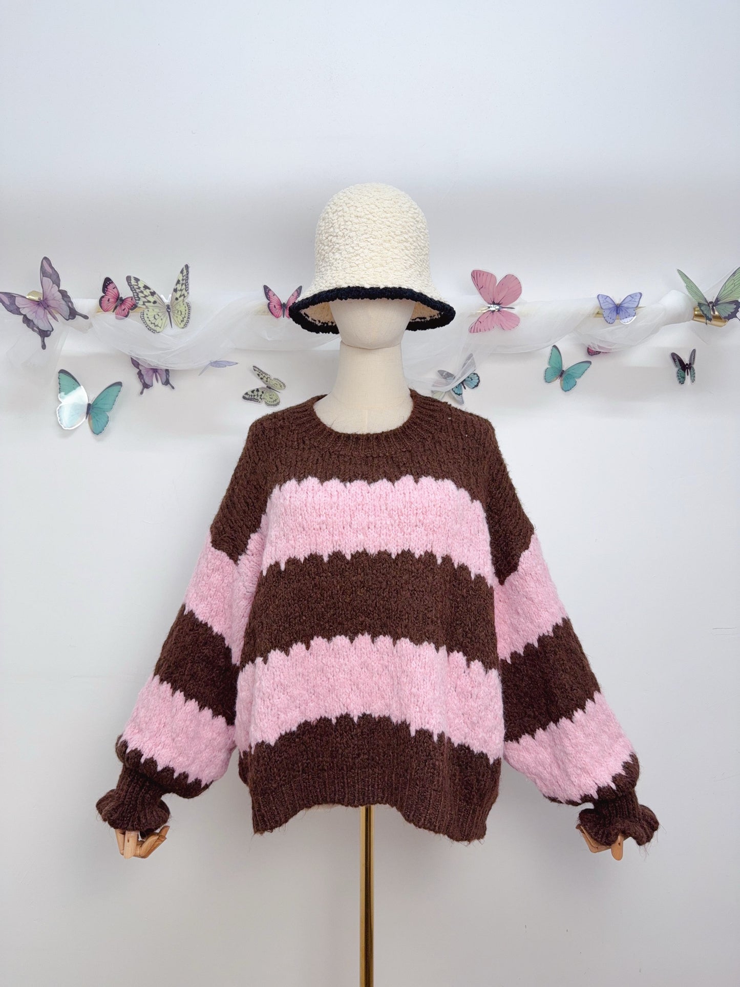 Strick Pullover Wellen