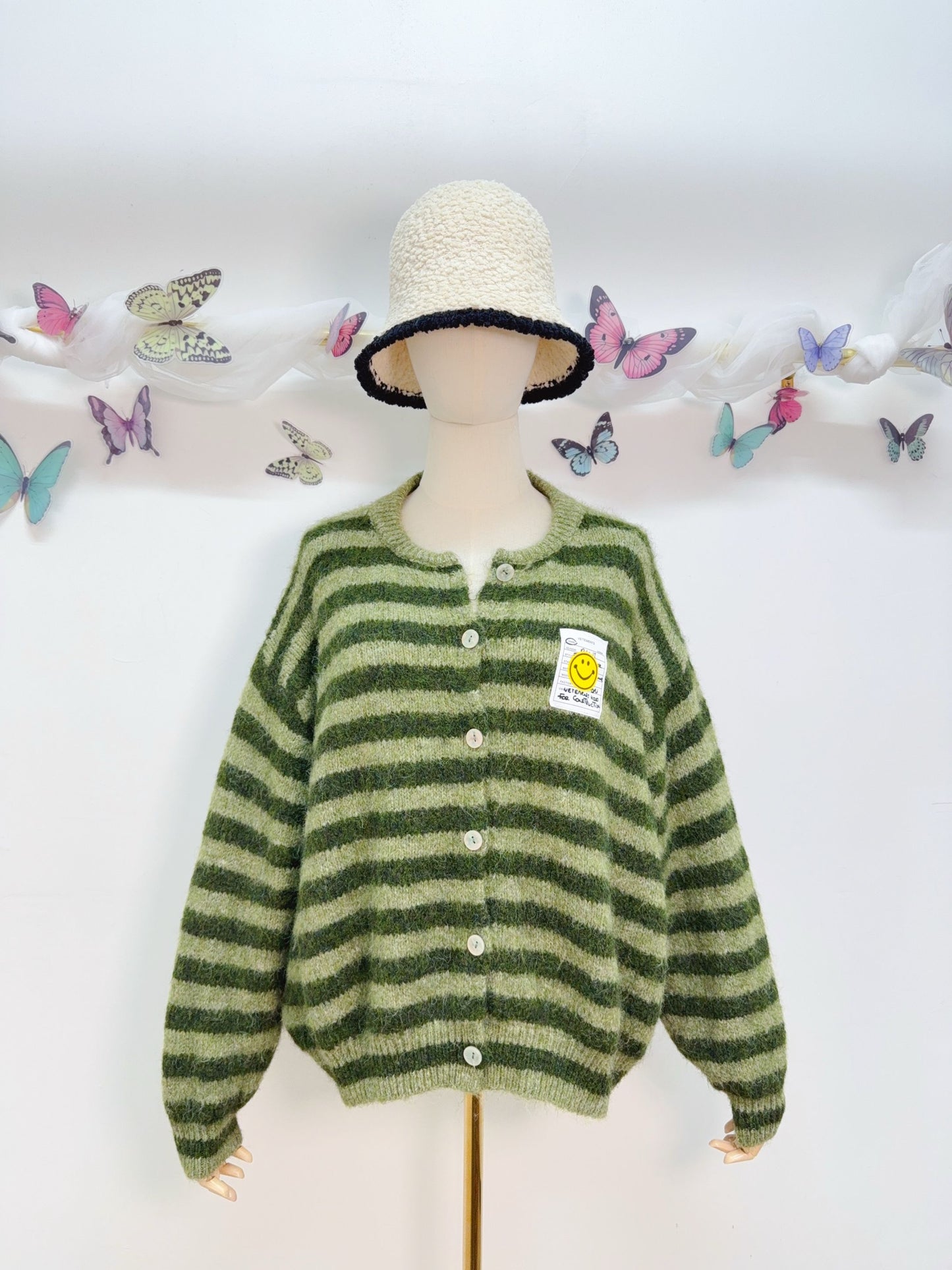 Smiley Cardigan Streifen