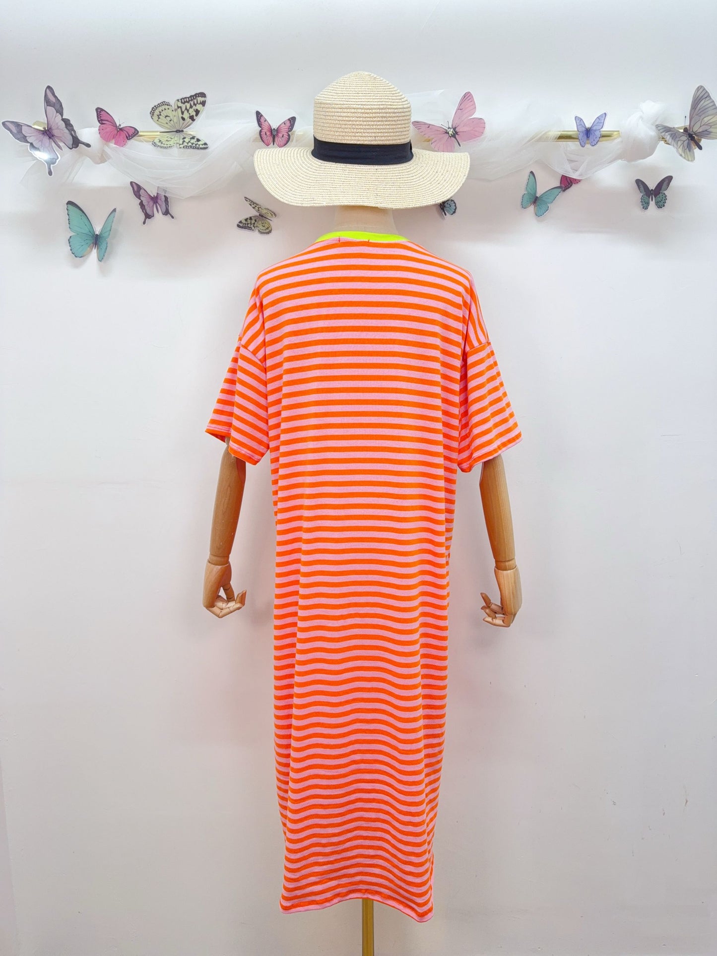 Kleid Sweat Gestreift