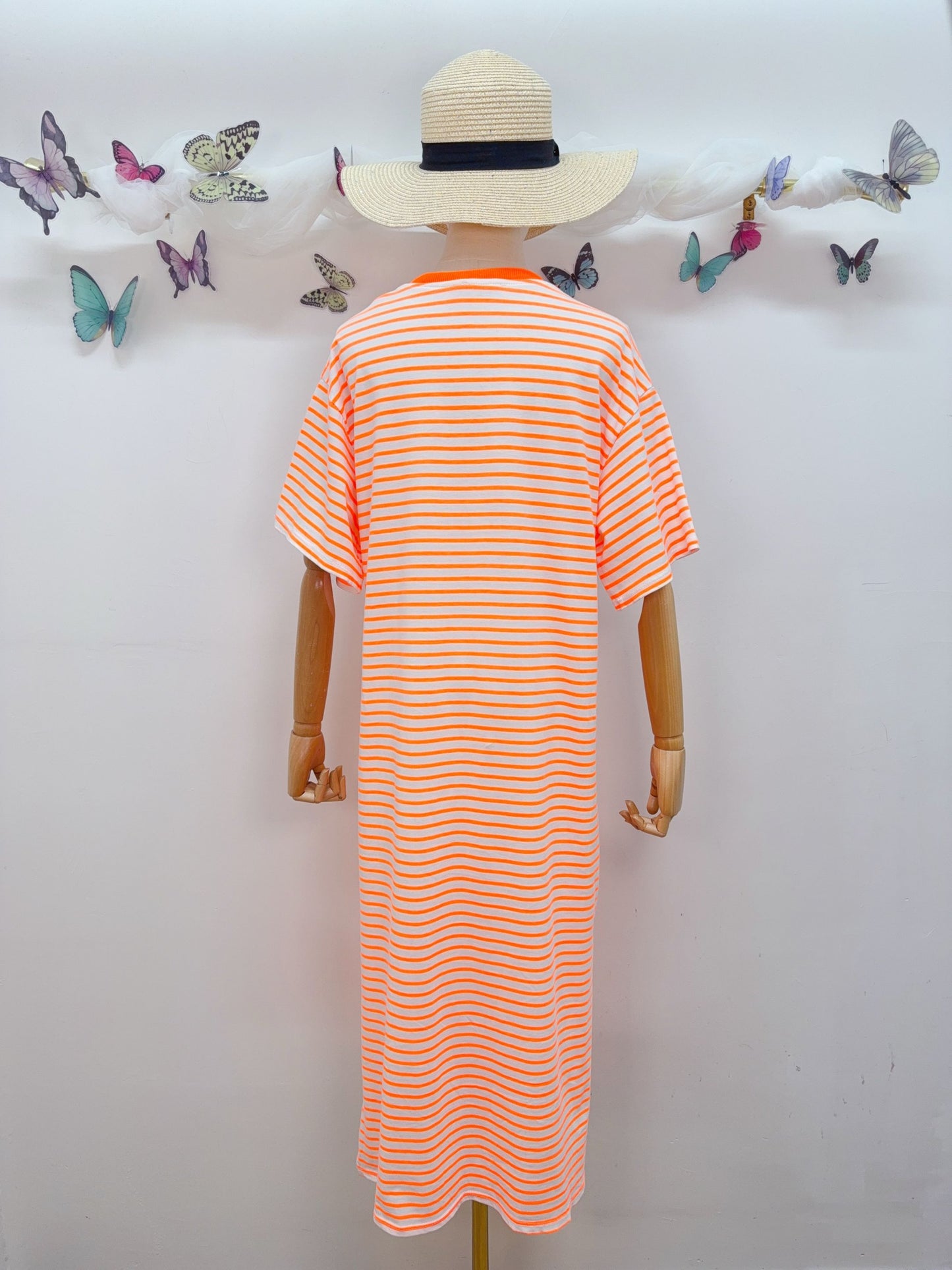 Kleid Sweat Gestreift