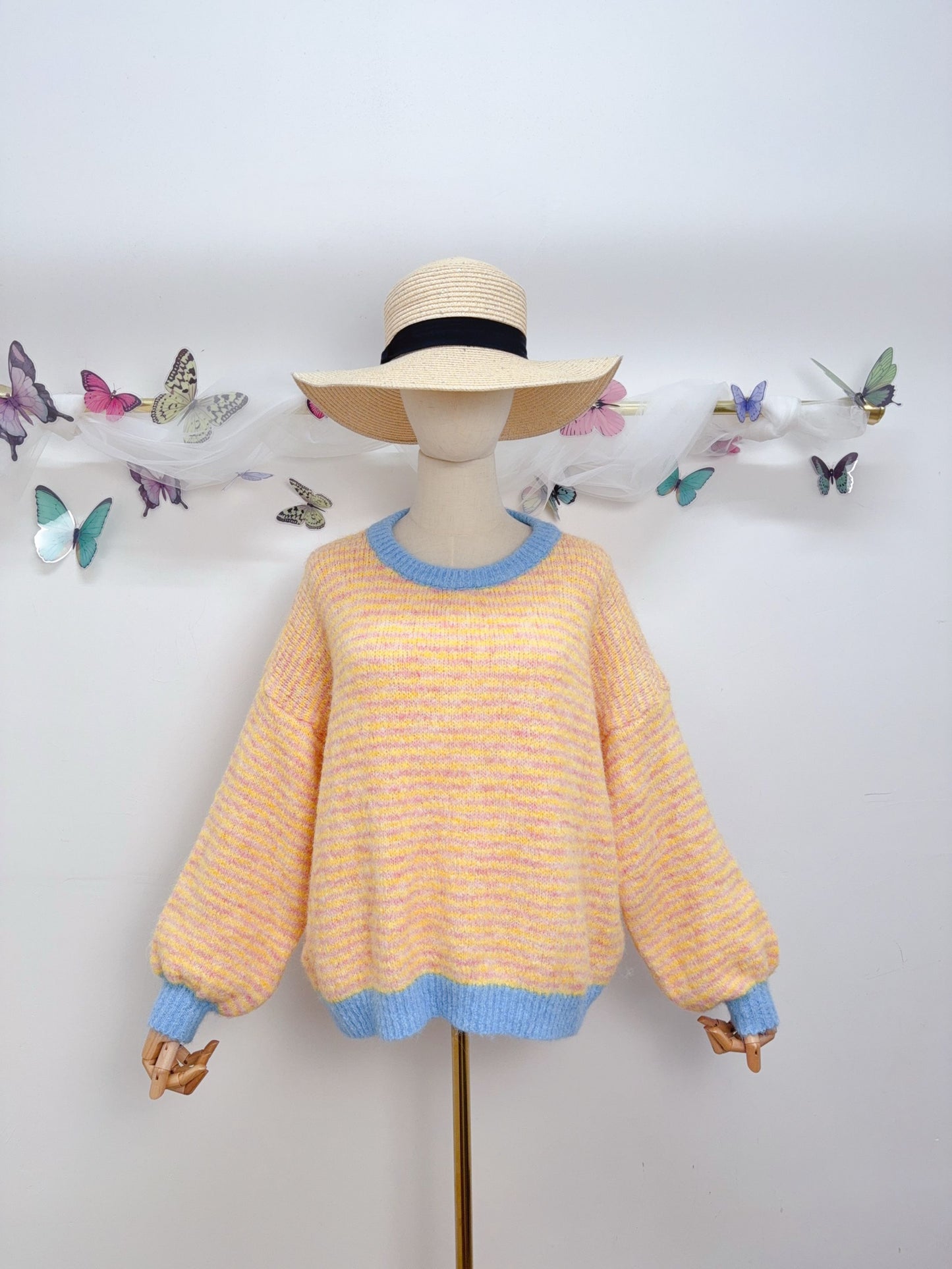 Streifen Strickpullover