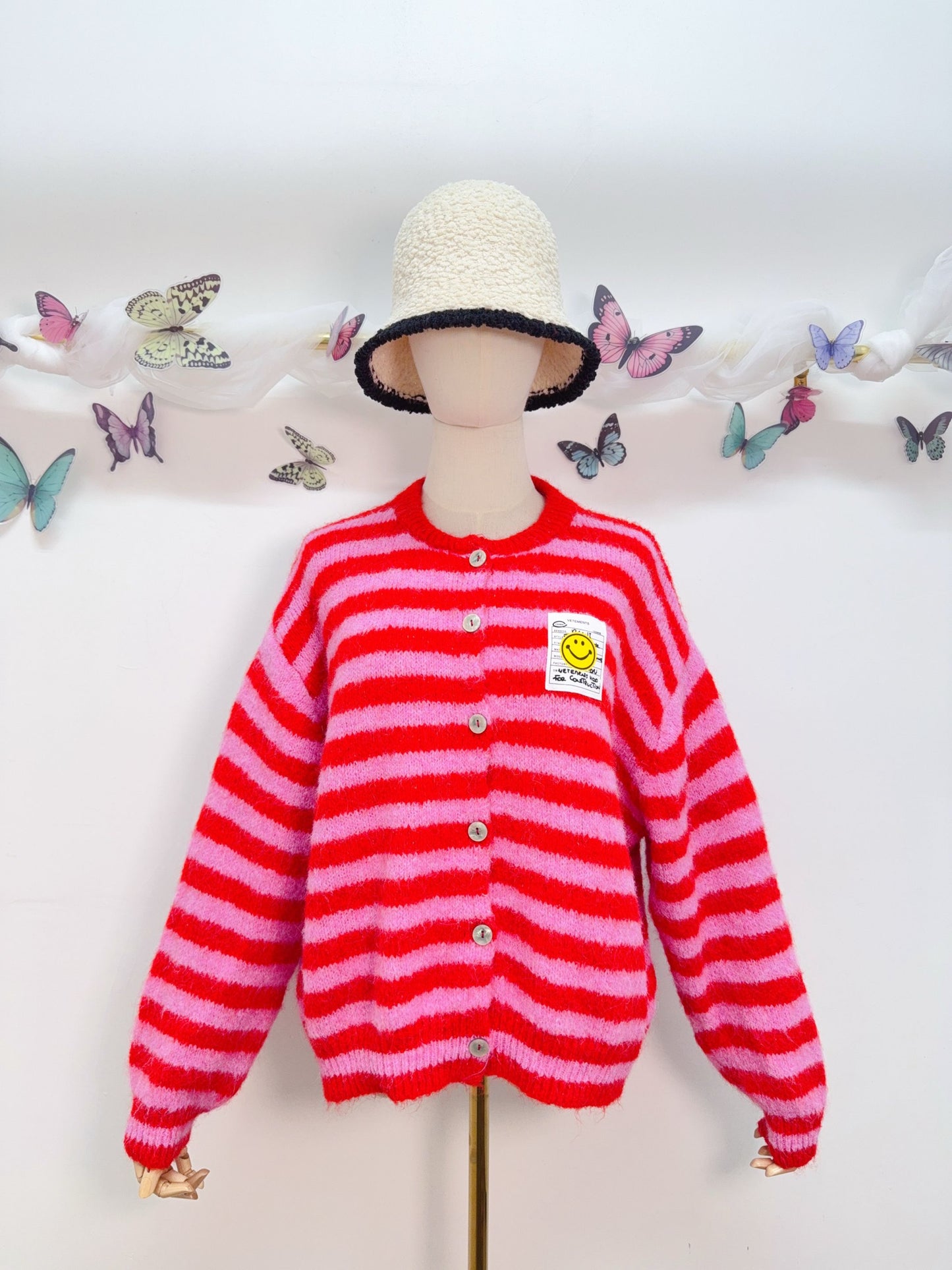 Smiley Cardigan Streifen