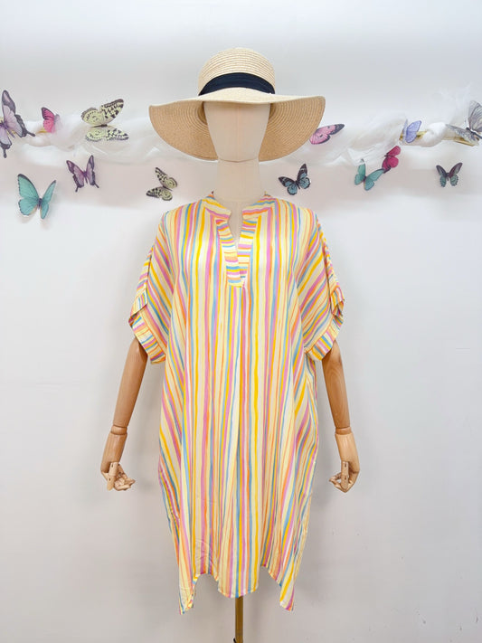 Kleid Viskose Streifen