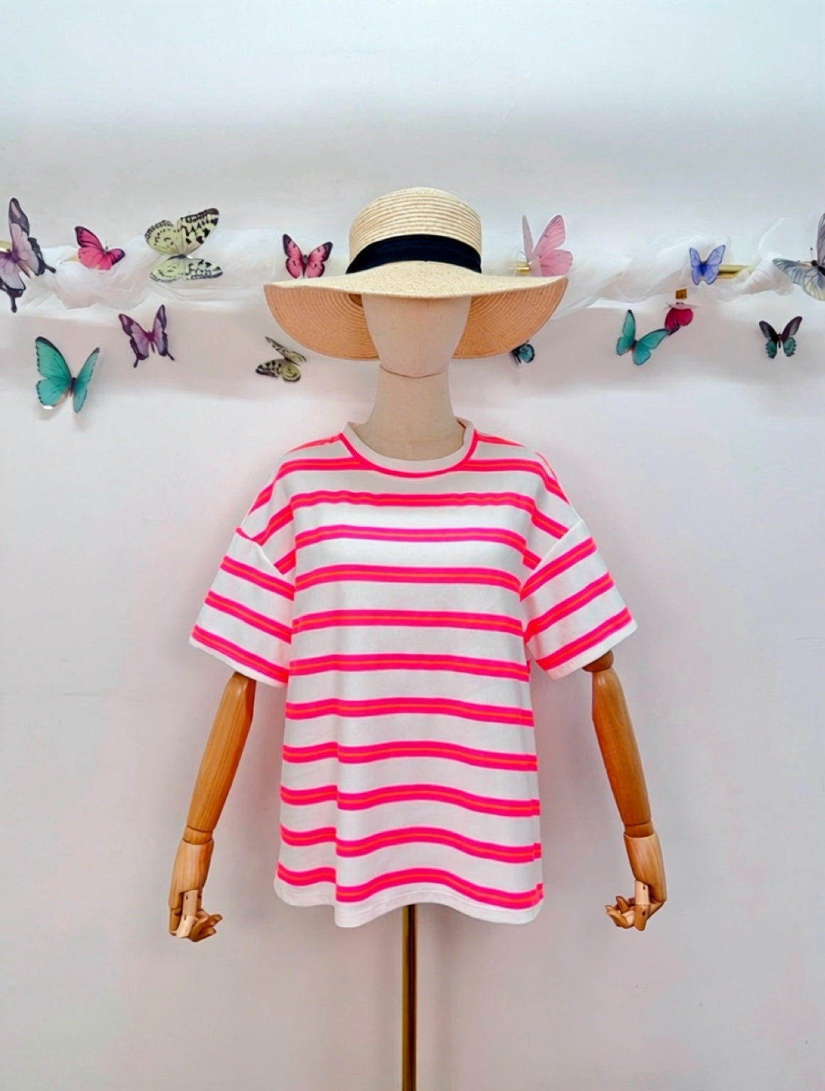T-Shirt Streifen Pink