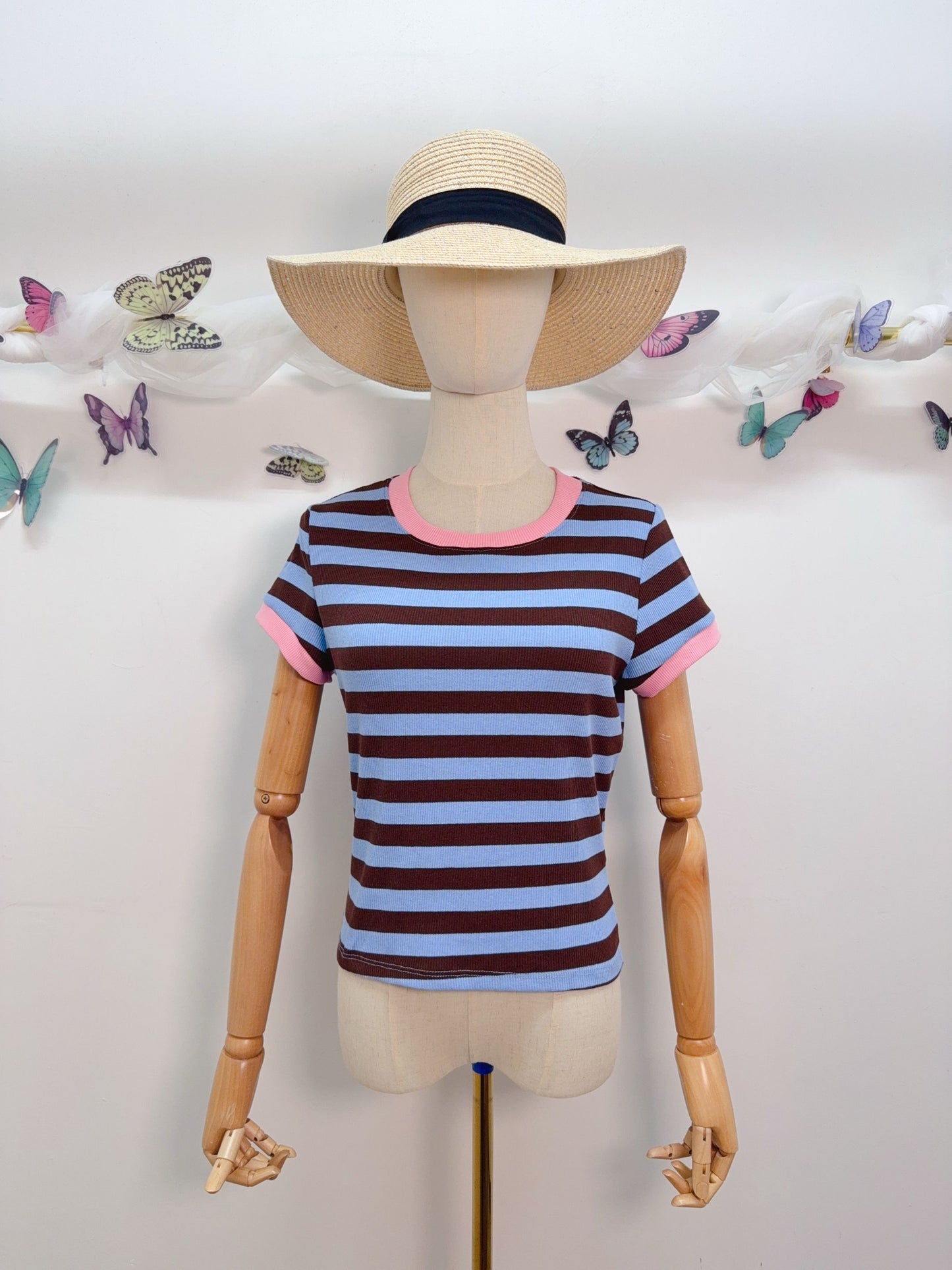 T-Shirt Gestreift Eng