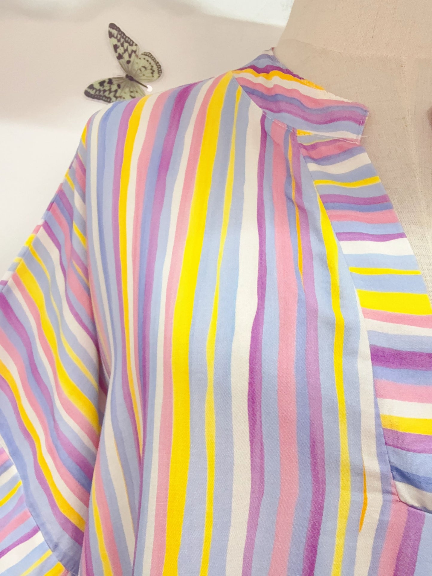 Kleid Viskose Streifen