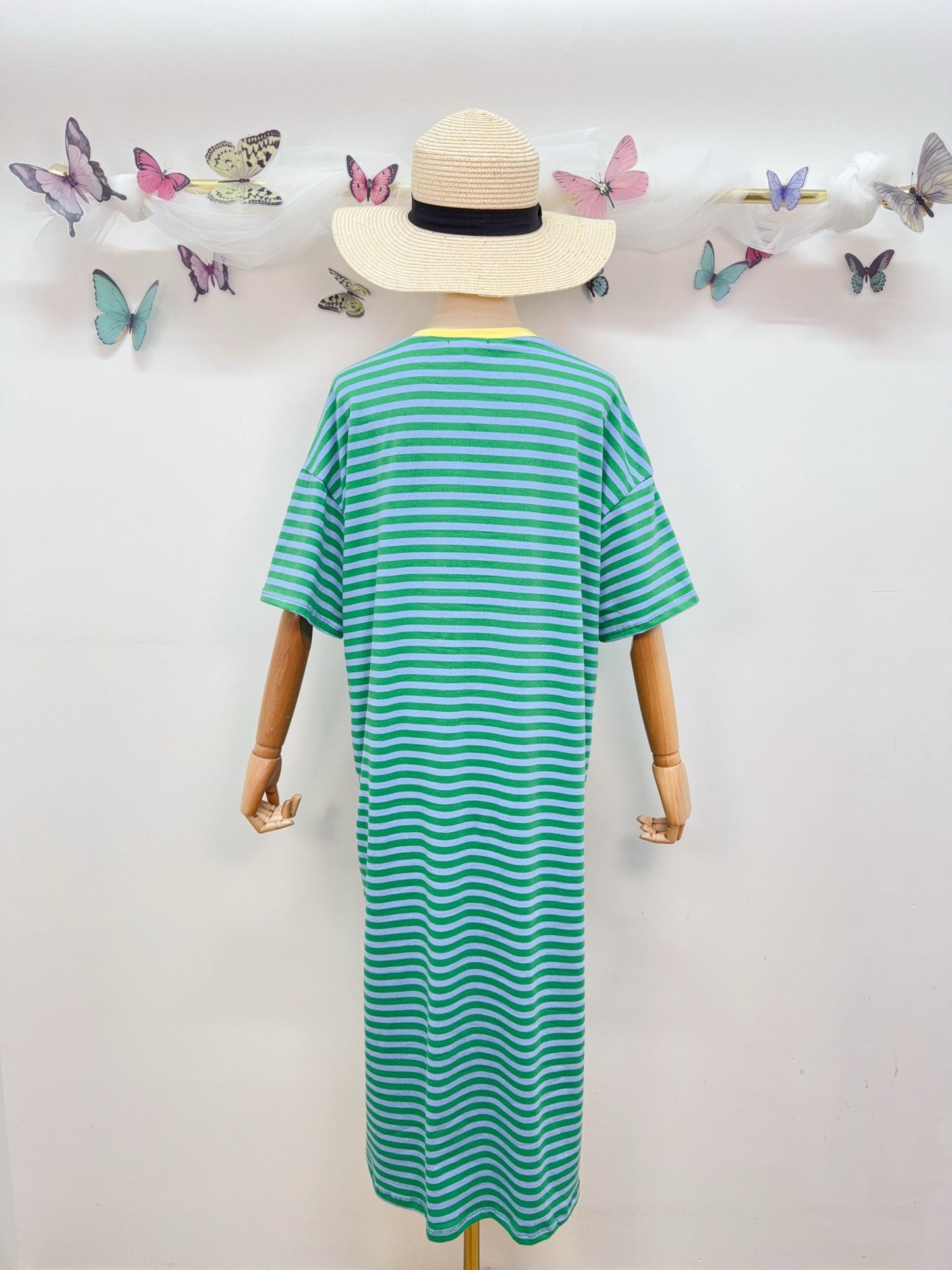 Kleid Sweat Gestreift