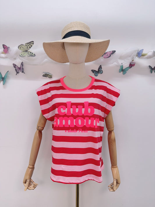 T-Shirt Gestreift Club Amour