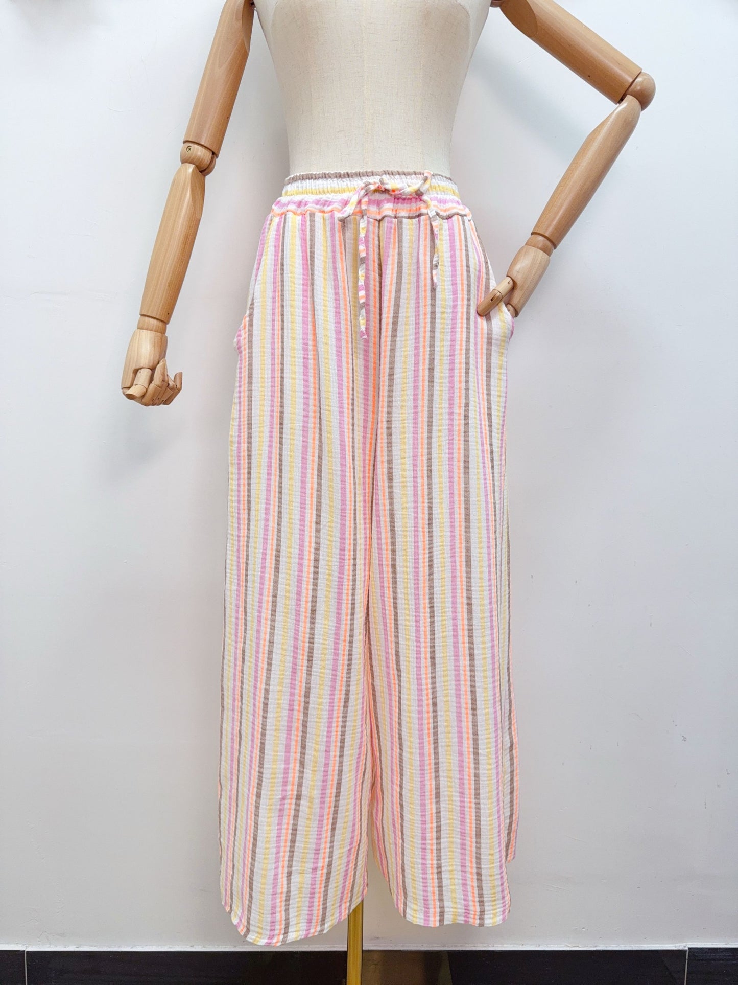 Musselin Hose Streifen