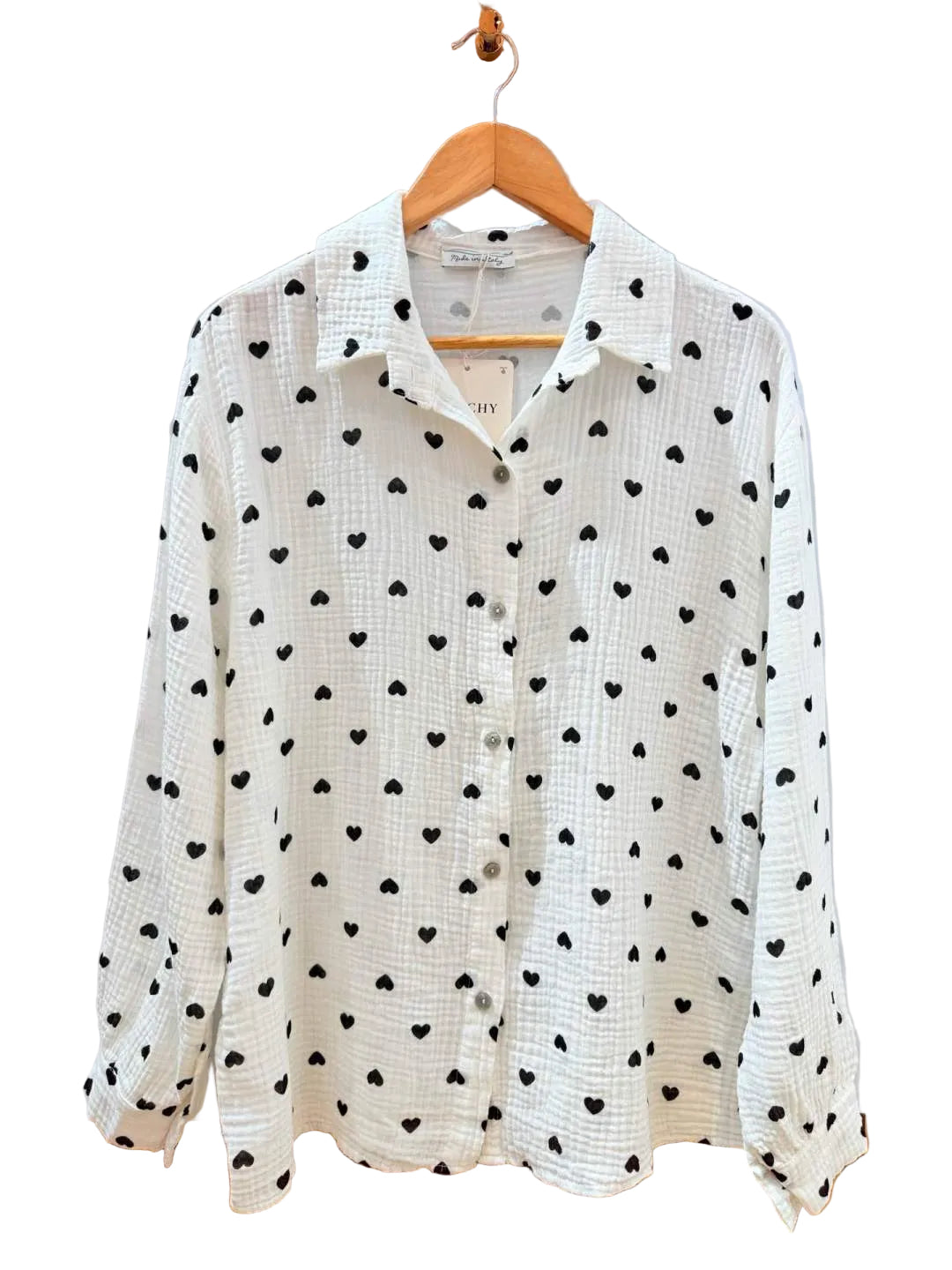 Musselin Bluse Herz