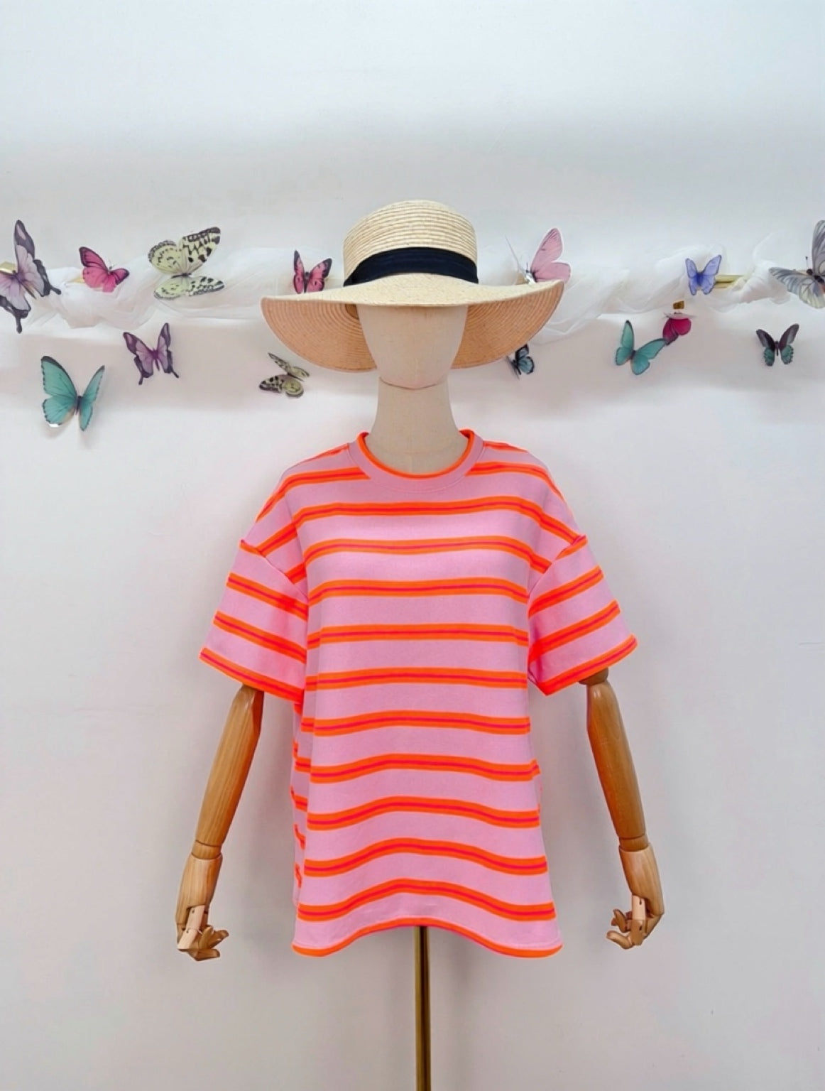T-Shirt Streifen Pink