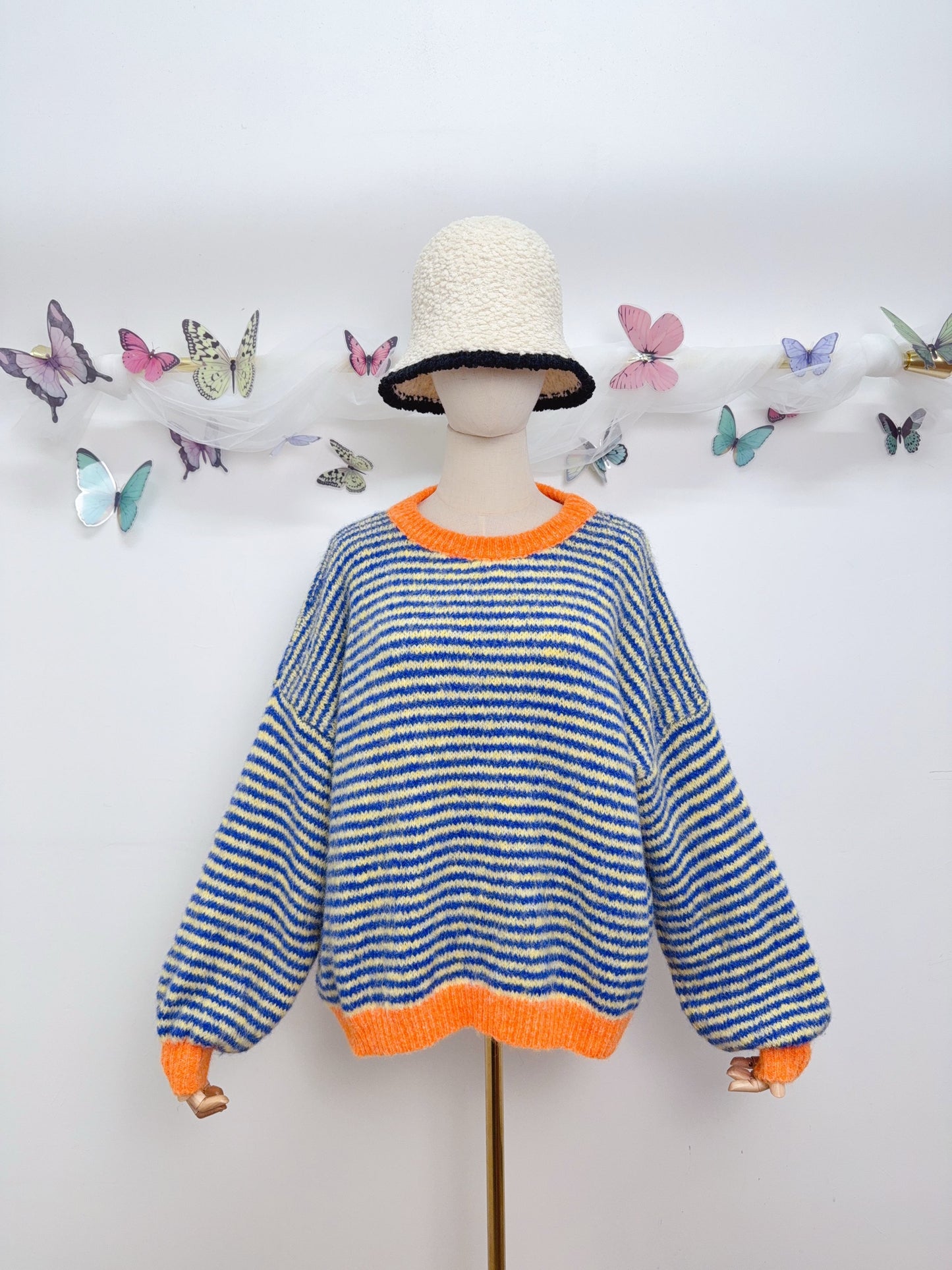 Streifen Strickpullover