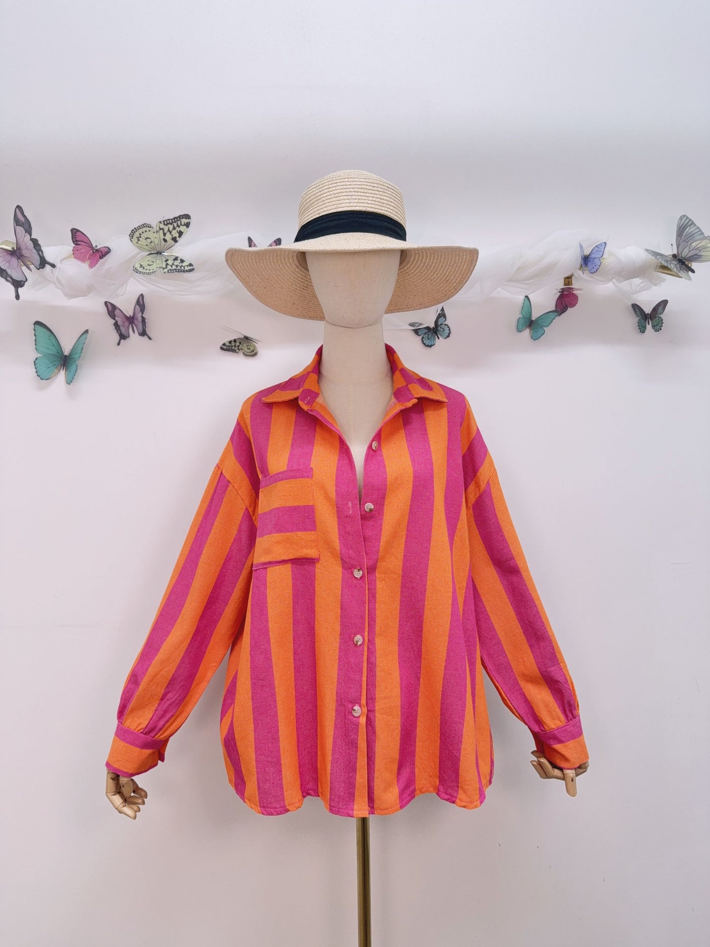 Baumwolle Bluse Streifen