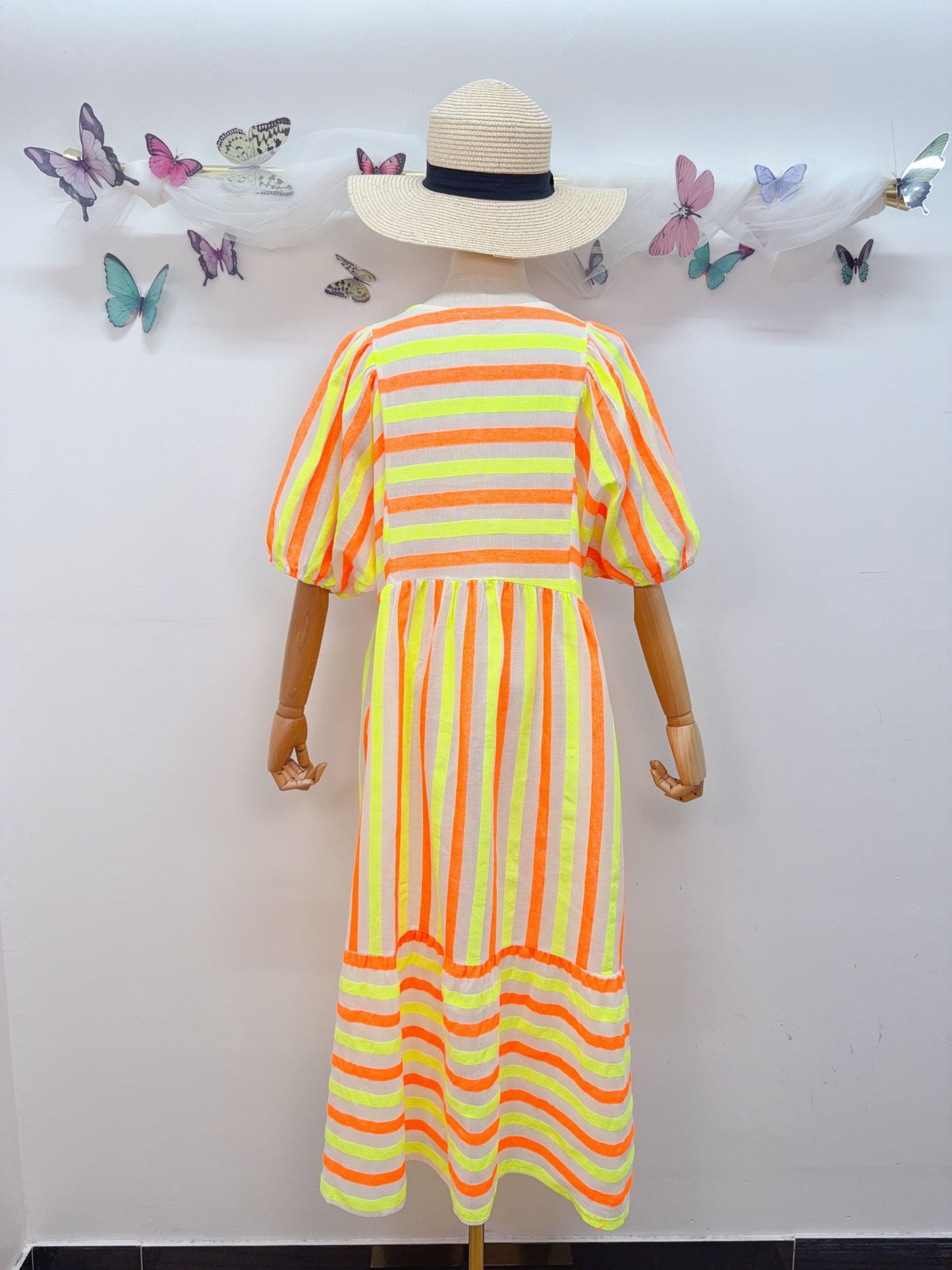 Baumwolle Kleid Streifen