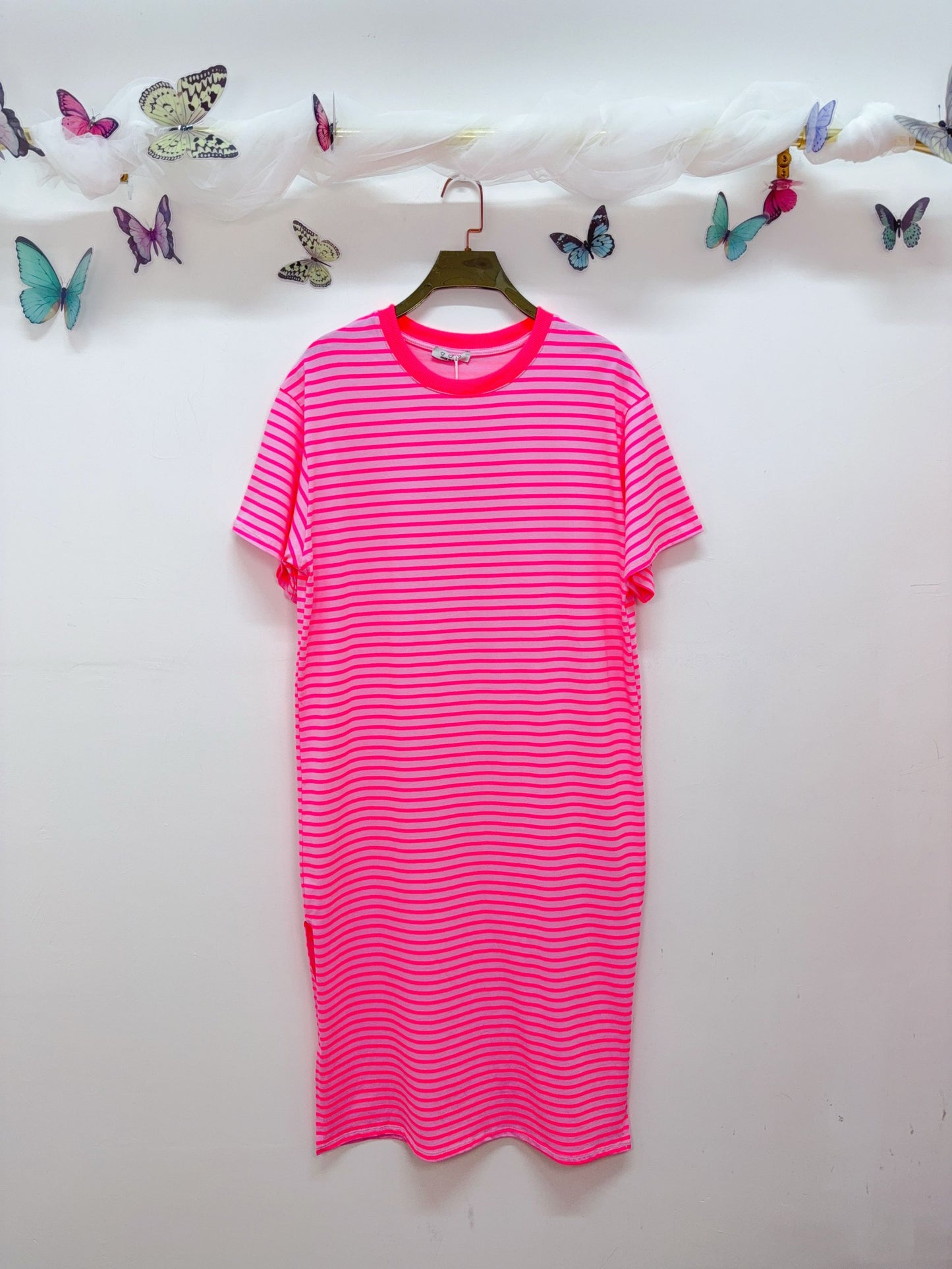 Kleid Sweat Gestreift