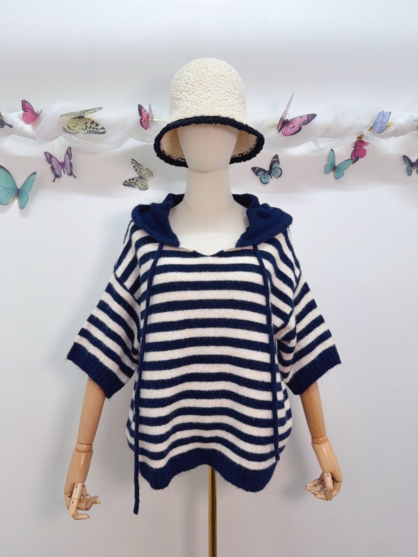 Strickpullover Kapuze