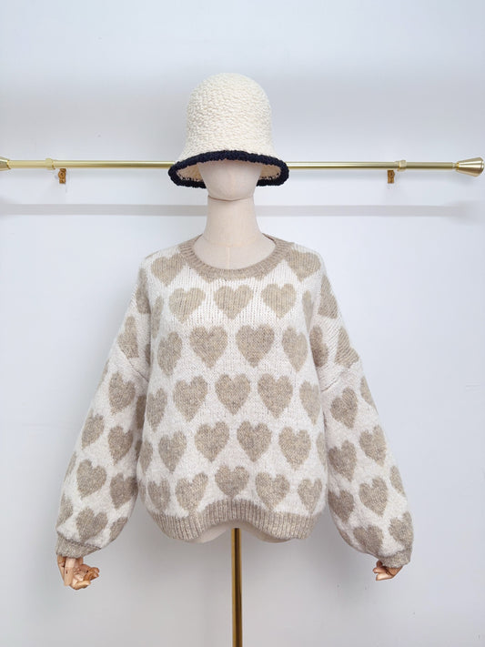 Strickpullover Herz