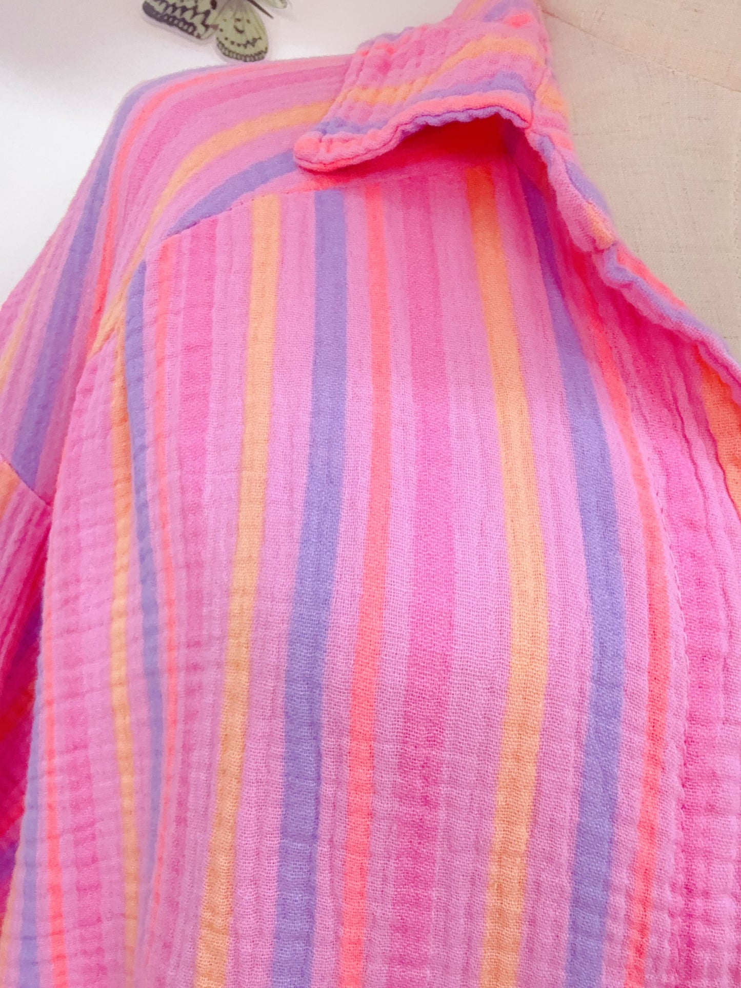 Musselin Bluse Streifen