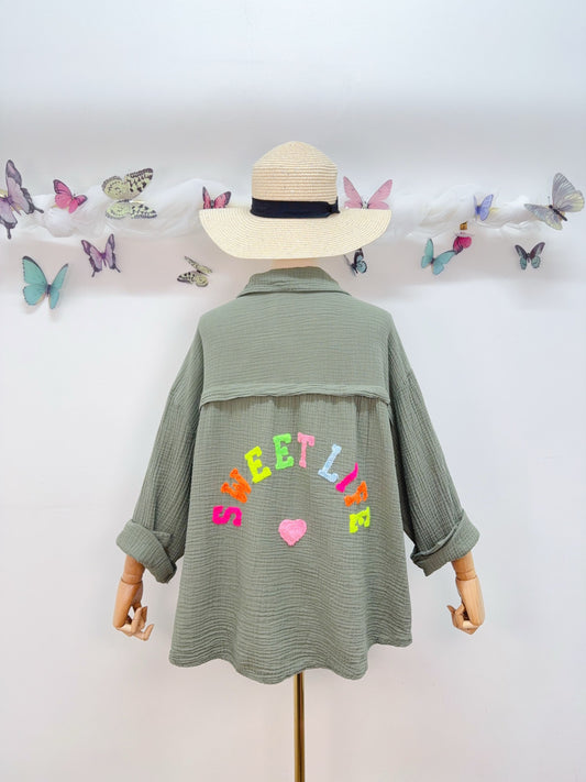 Musselin Bluse Sweet Life