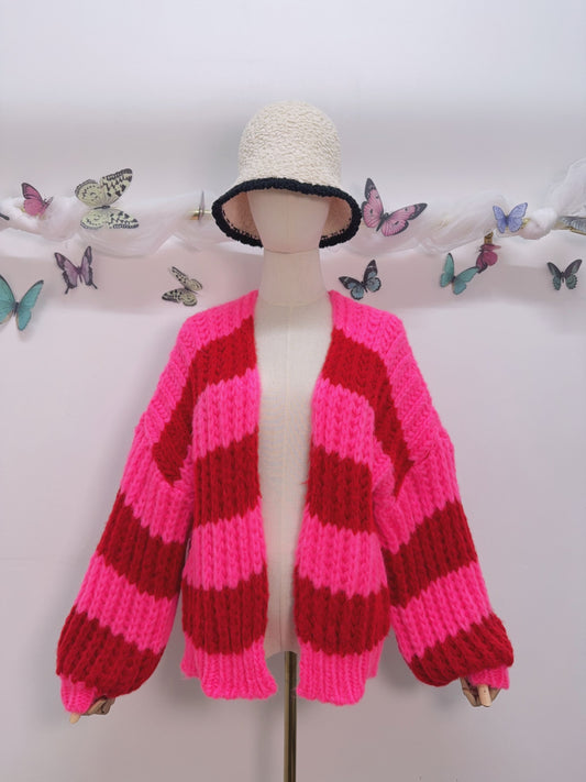Cardigan Grobstrick Balken
