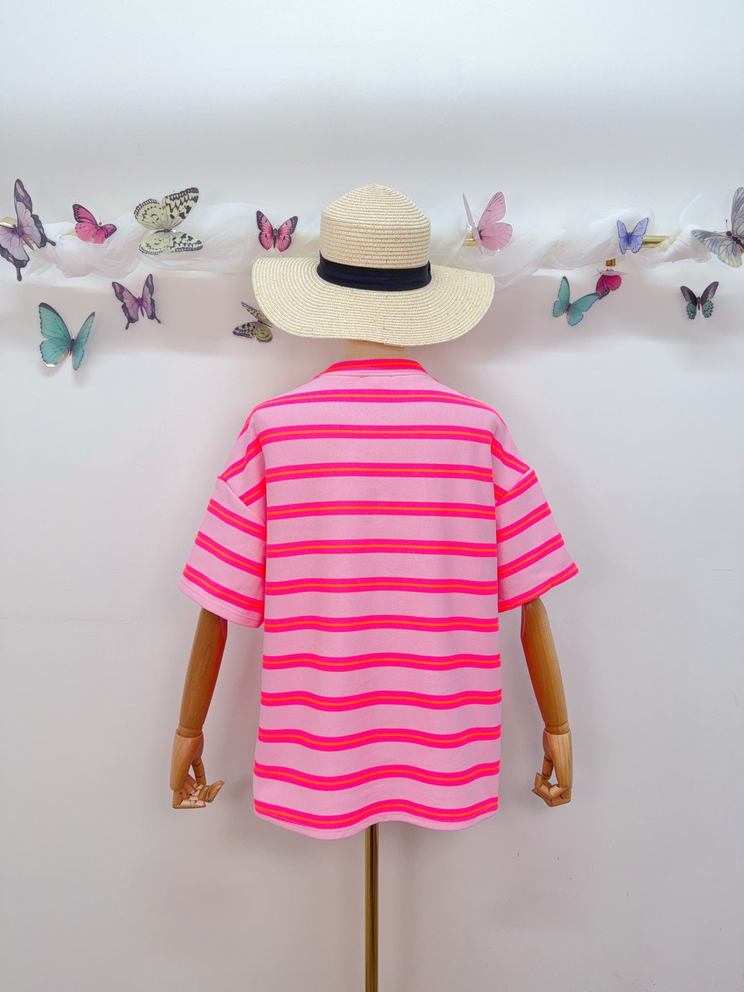 T-Shirt Streifen Pink