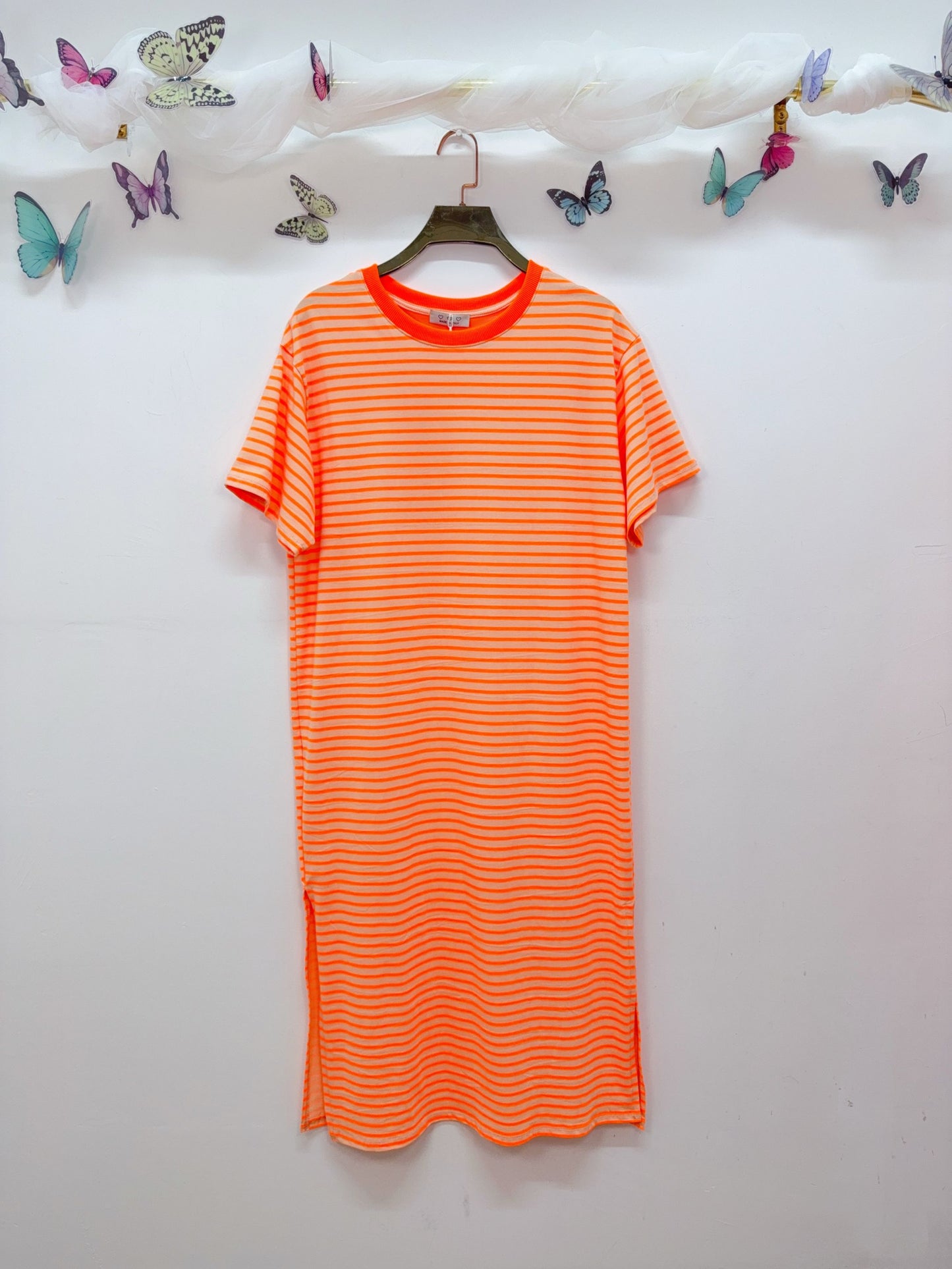 Kleid Sweat Gestreift