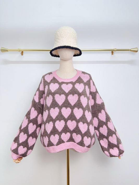 Strickpullover Herz