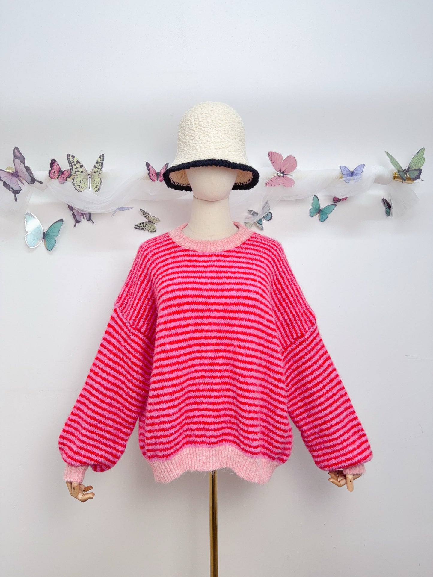 Streifen Strickpullover