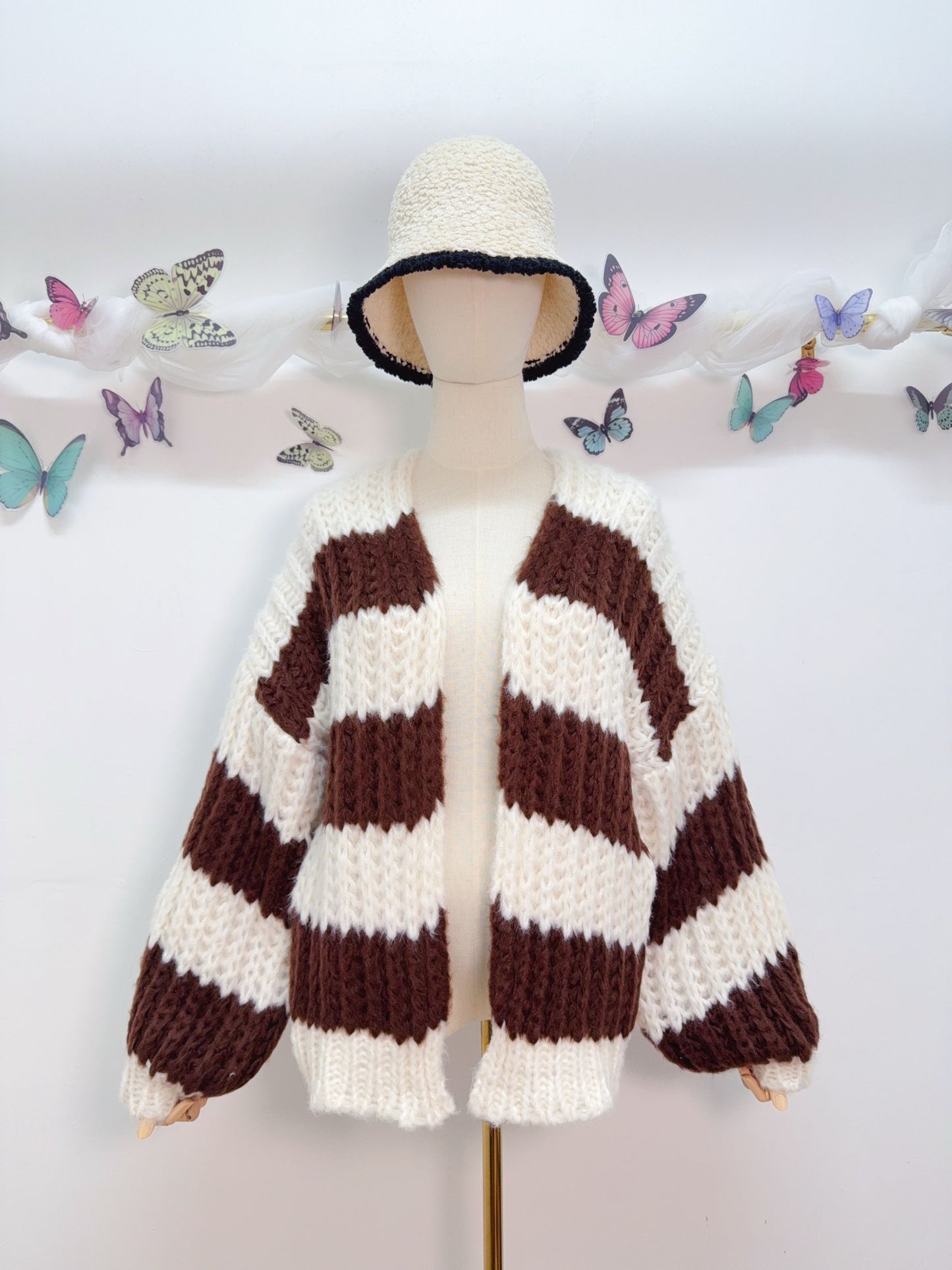 Cardigan Grobstrick Balken