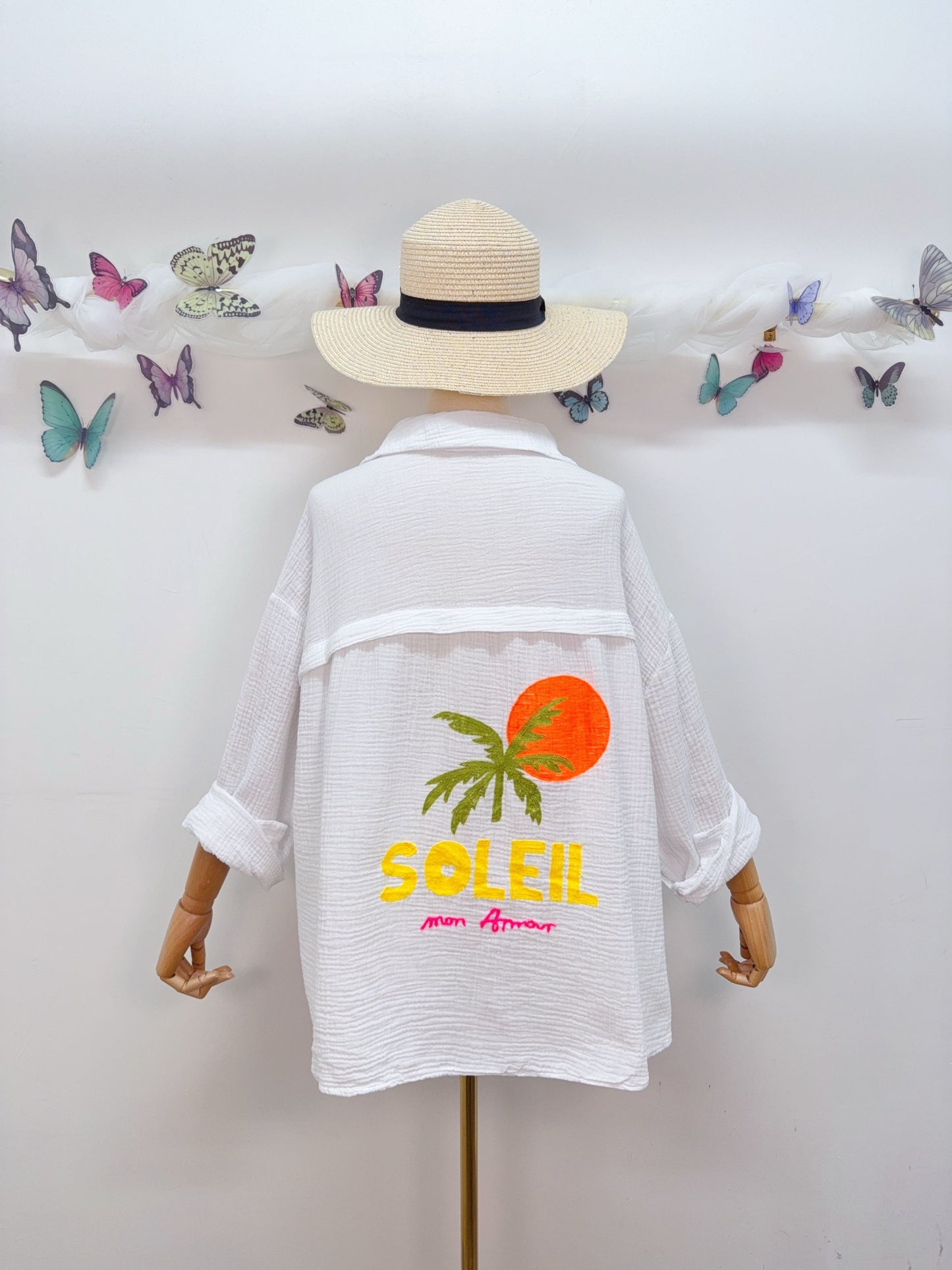 Musselin Bluse Soleil mon Amour