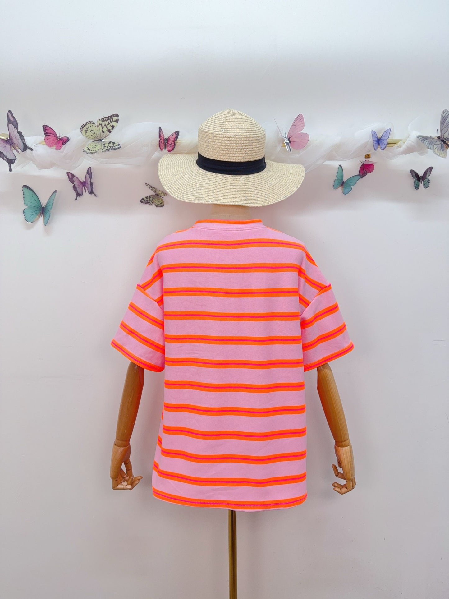 T-Shirt Streifen Pink