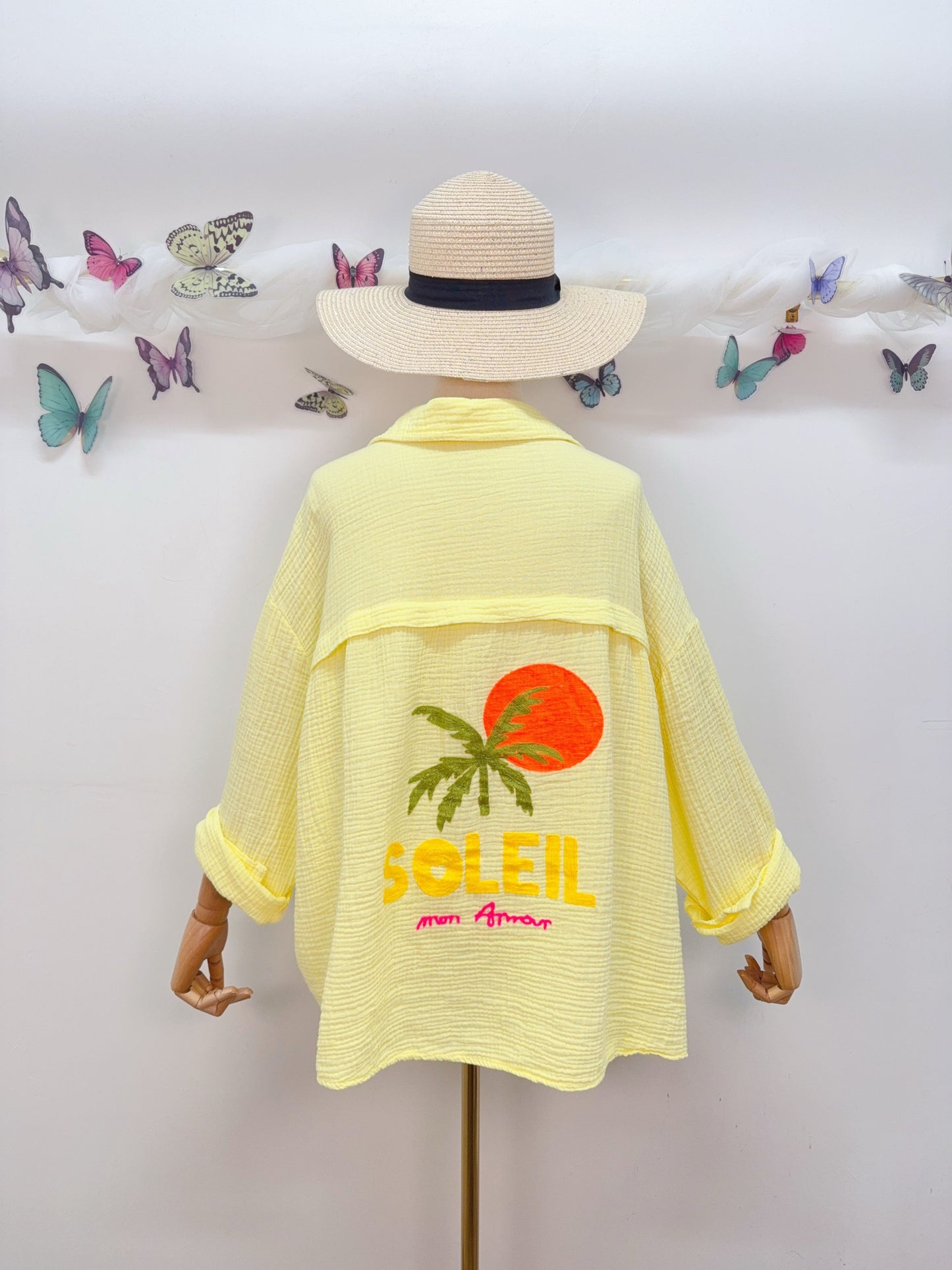 Musselin Bluse Soleil mon Amour
