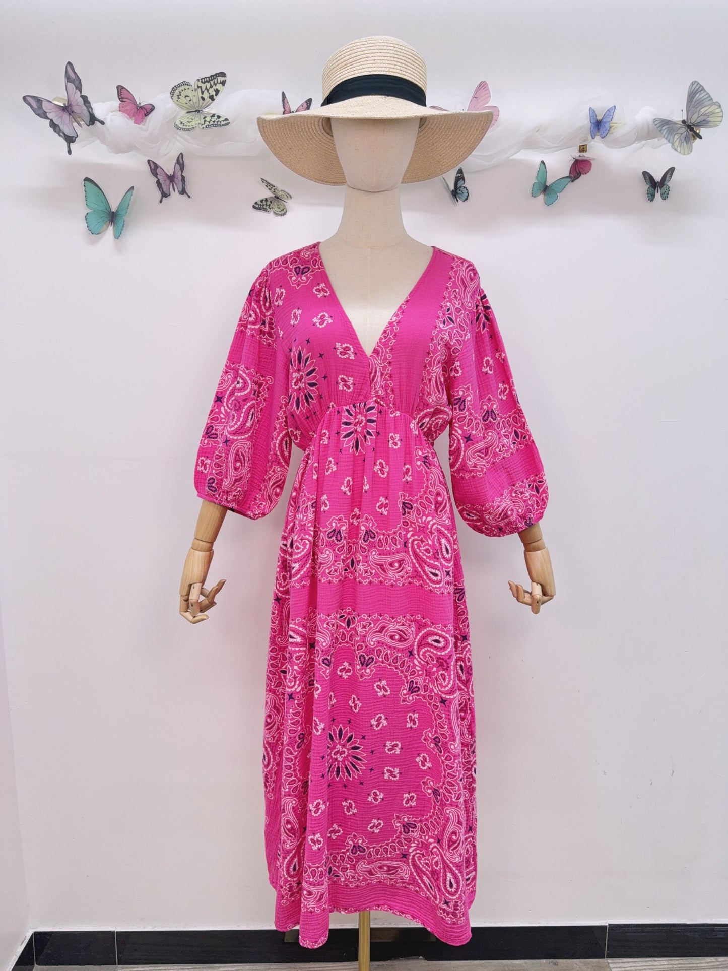 Musselin Kleid Muster
