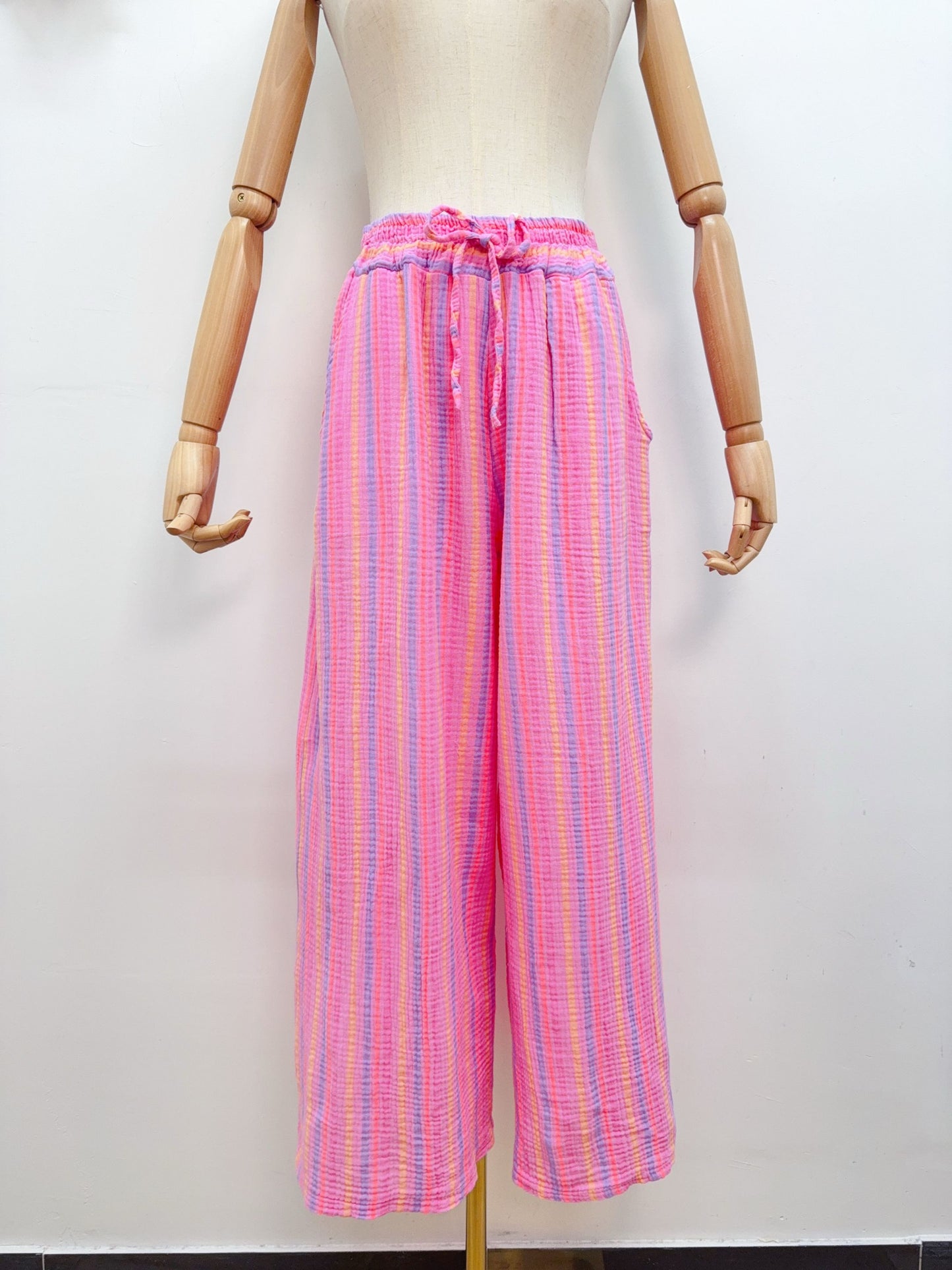 Musselin Hose Streifen
