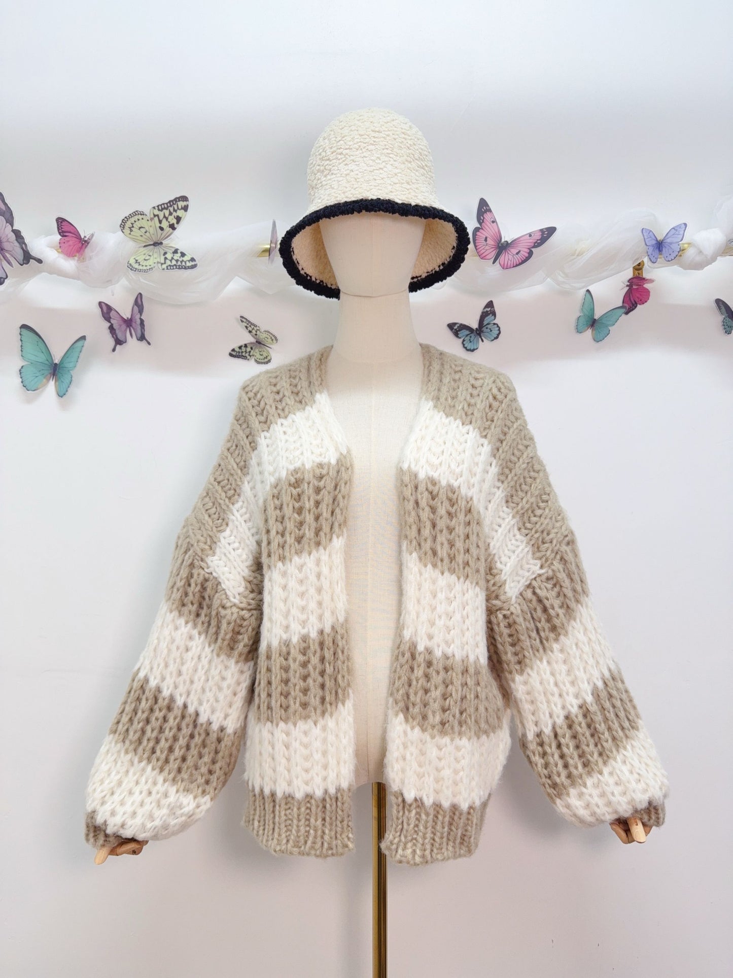 Cardigan Grobstrick Balken