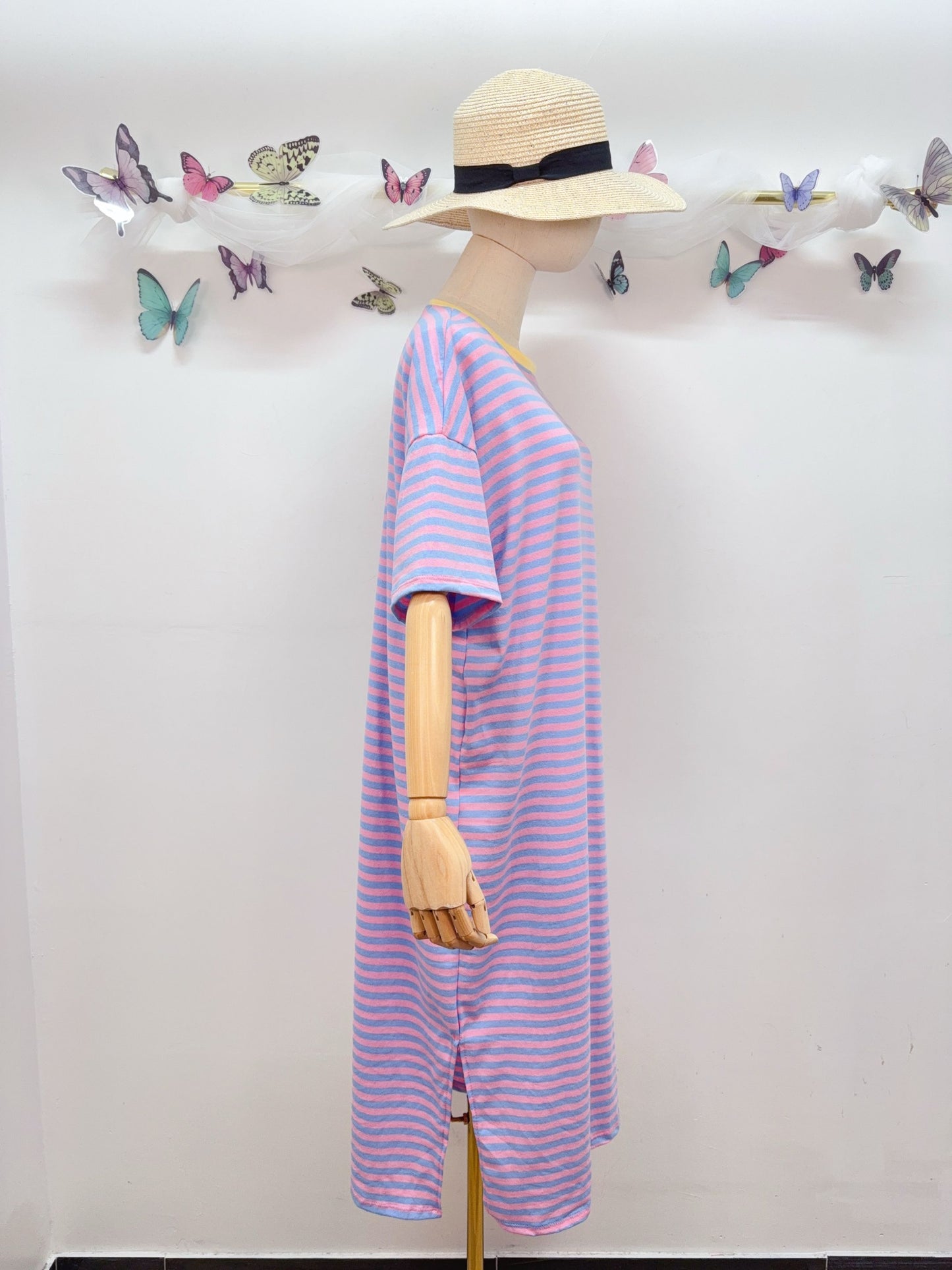 Kleid Sweat Gestreift