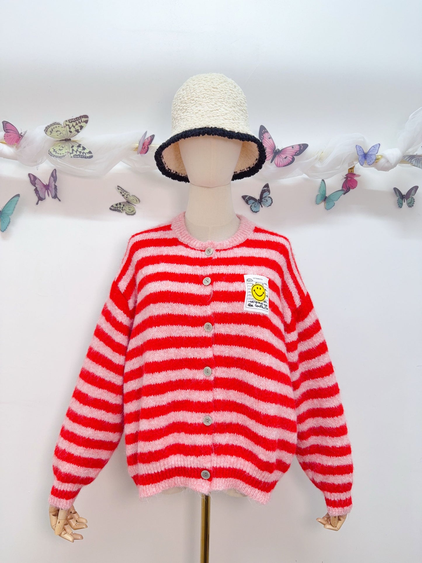 Smiley Cardigan Streifen