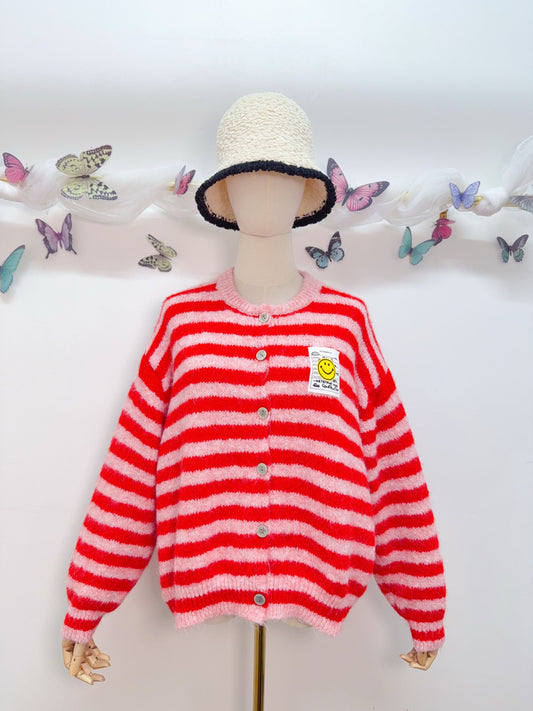 Smiley Cardigan Streifen