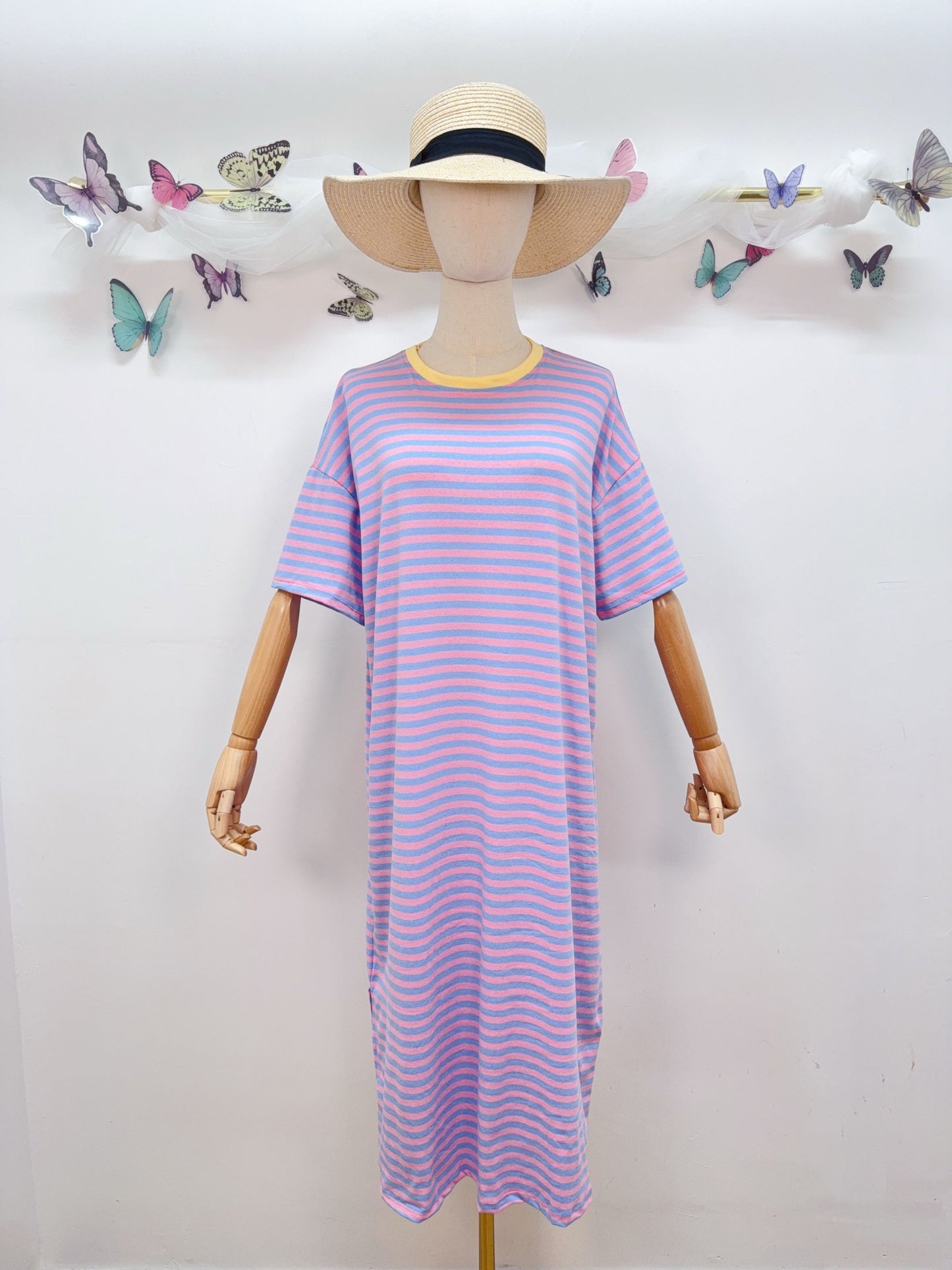 Kleid Sweat Gestreift