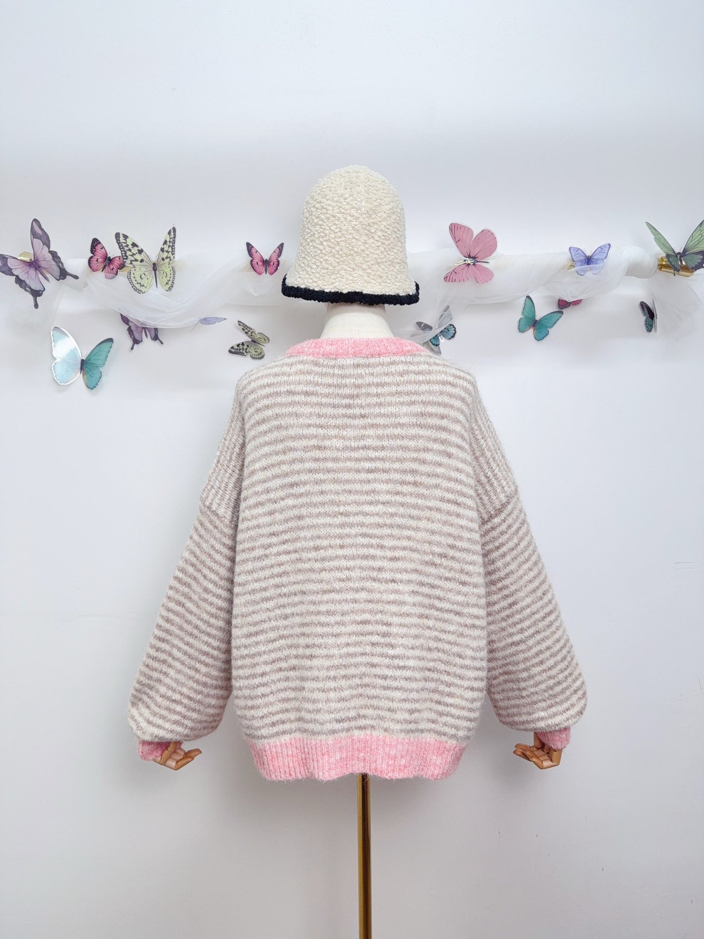 Strickpullover Streifen Fein