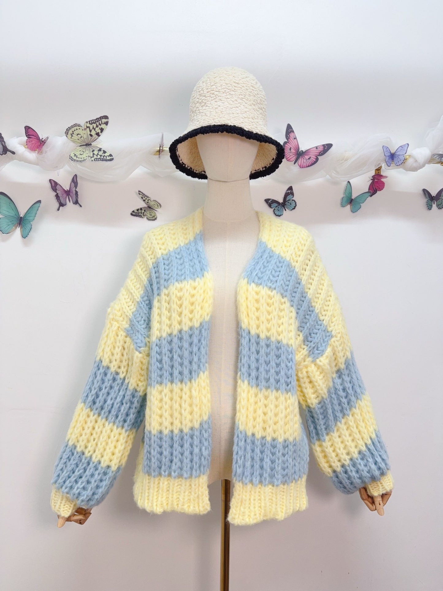 Cardigan Grobstrick Balken