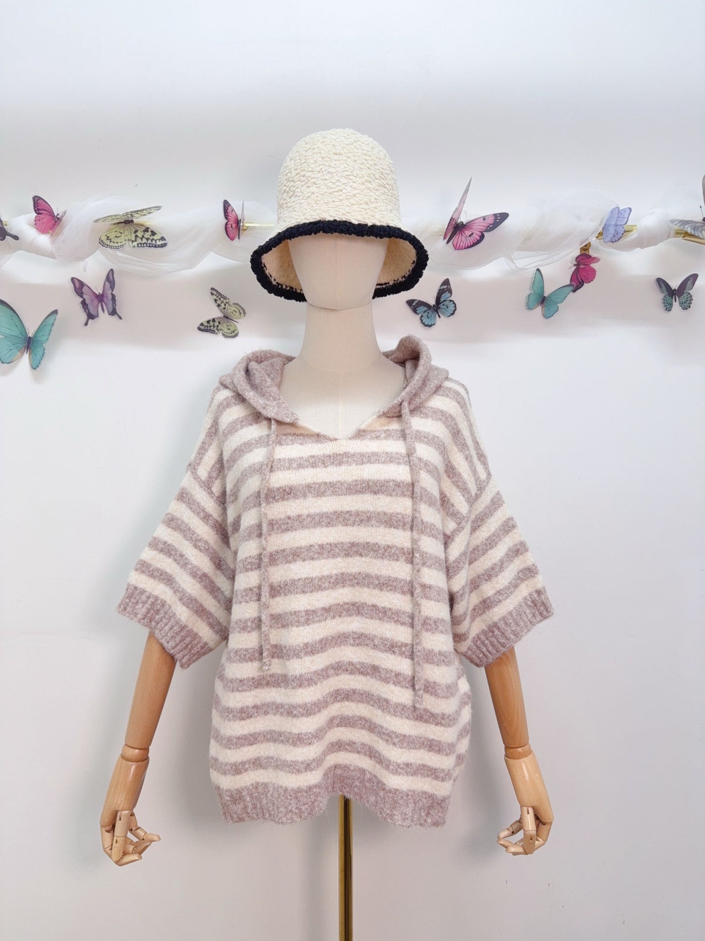 Strickpullover Kapuze