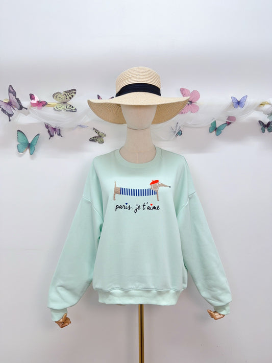 Paris je t’aime Dackel Sweater