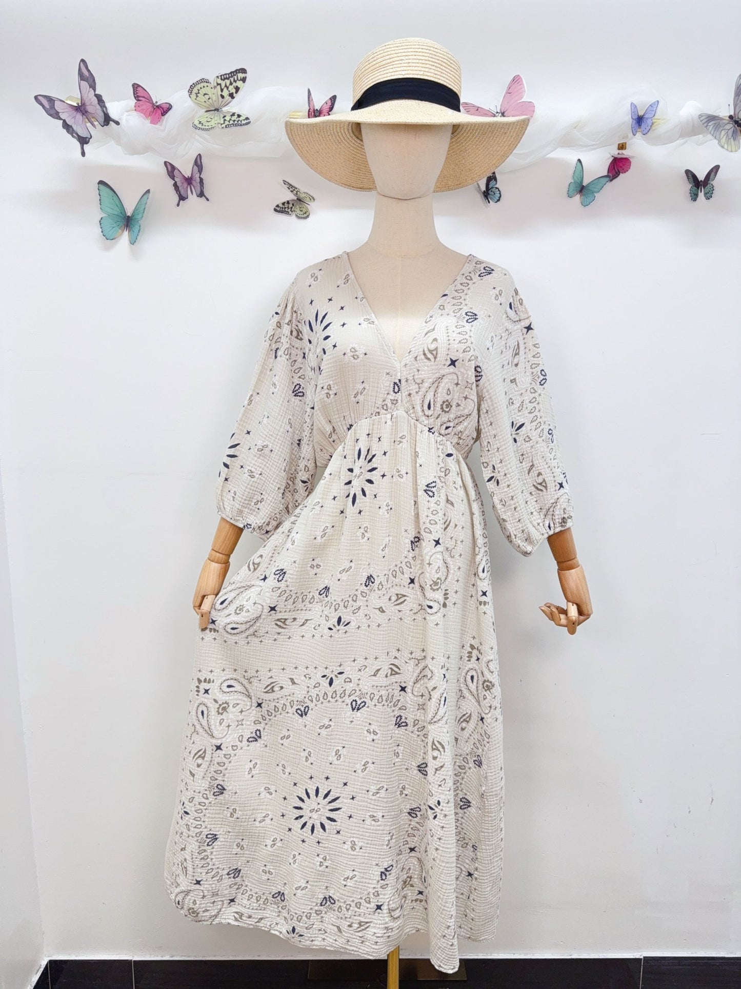 Musselin Kleid Muster