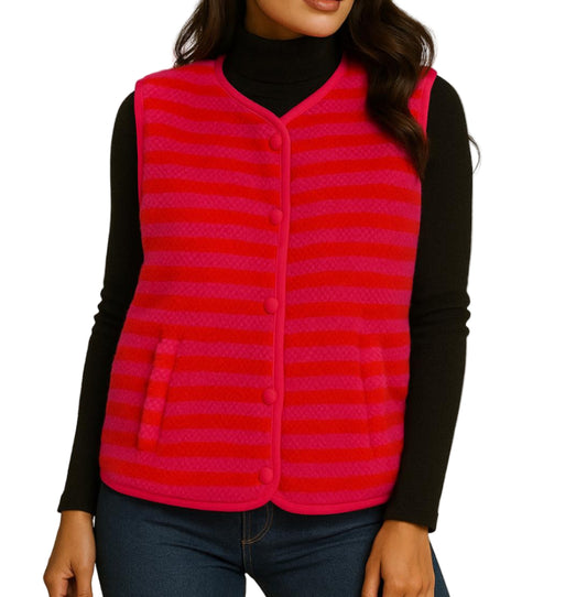 Teddy Weste Streifen